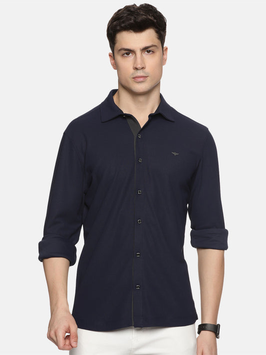 Navy Blue Men's Premium Nano-Dry Shirt