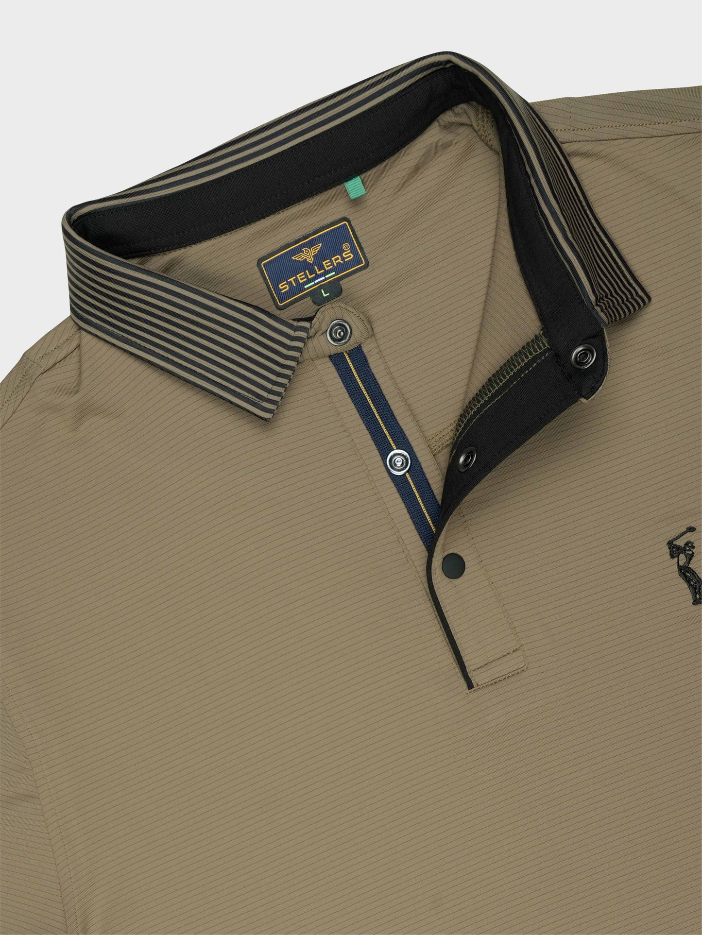 Men Premium Ultra Stripes Polo T-Shirt - Brown | Feather Touch Feel | Light Weight | Stretchable | Sustainable