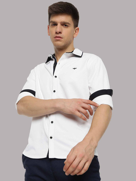 Men's Premium Knitted Shirts-White