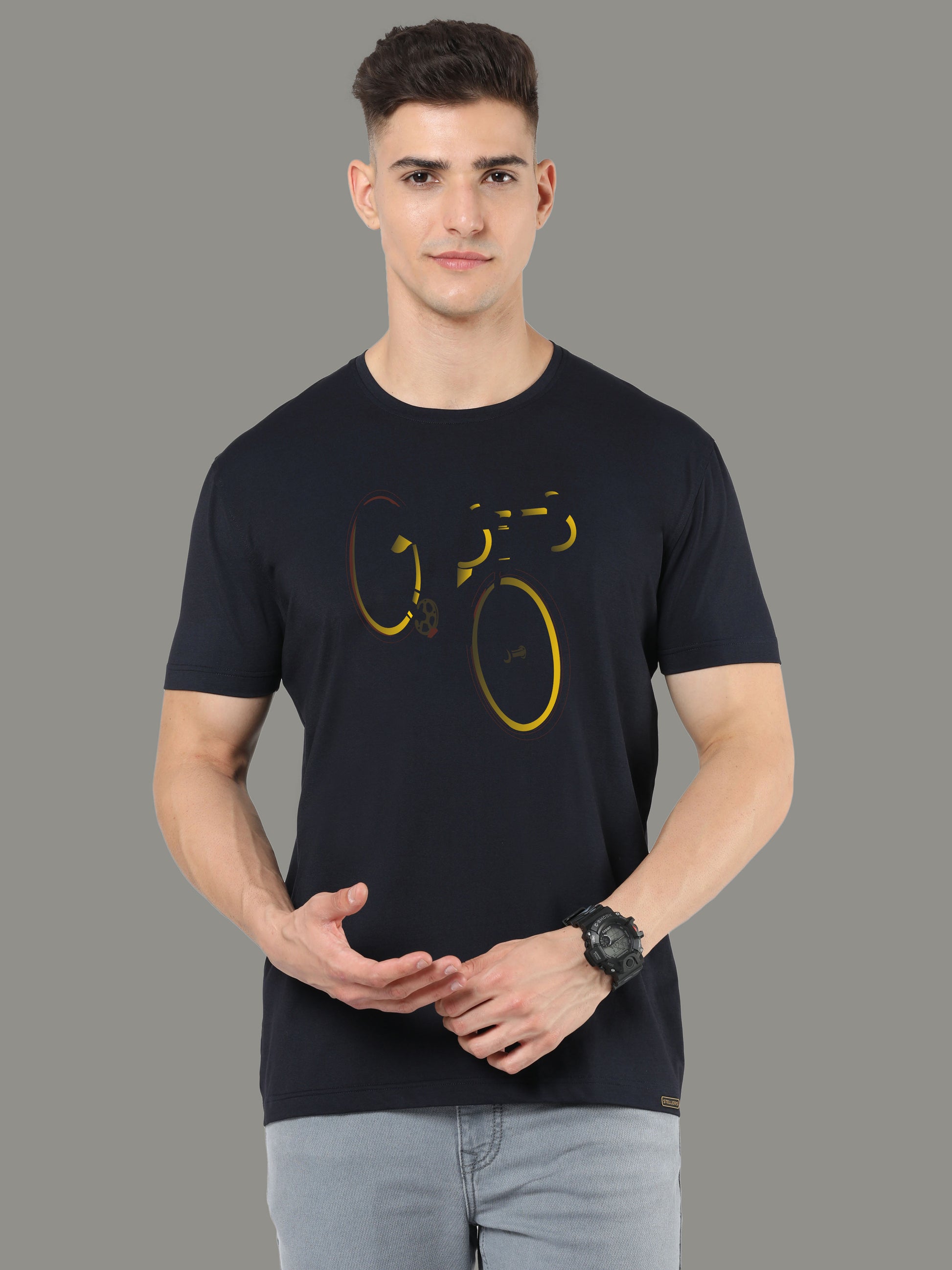 Black Men's Round Neck T Shirts