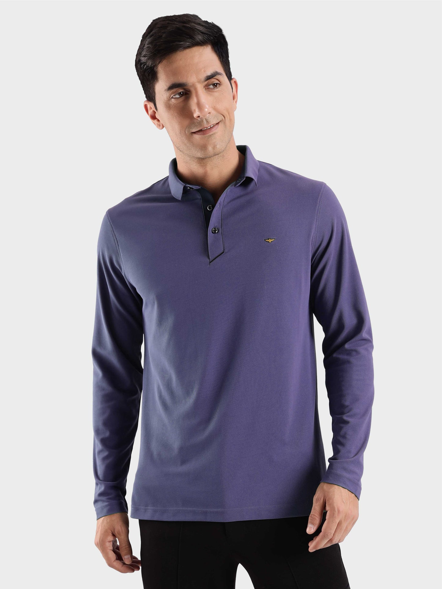 Men's Full Sleeve Polo T-Shirt| Feather touch feel | Odour Resistant | Wrinkle Free | Quick Dry | Stretchable | Anti-Static | UV Resistance |