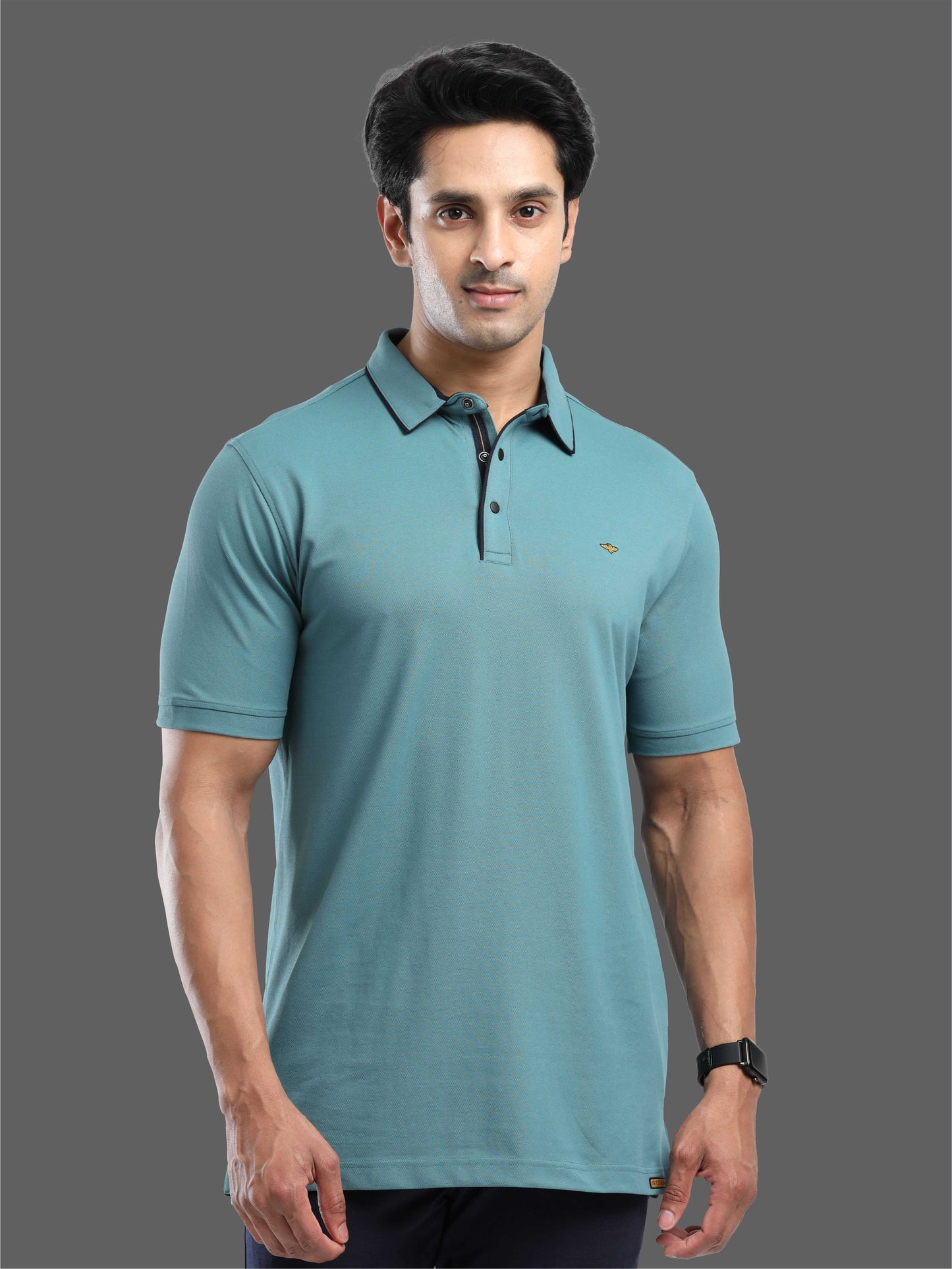 Nile Blue Men Premium SoftBerry PQ Polo T-Shirt