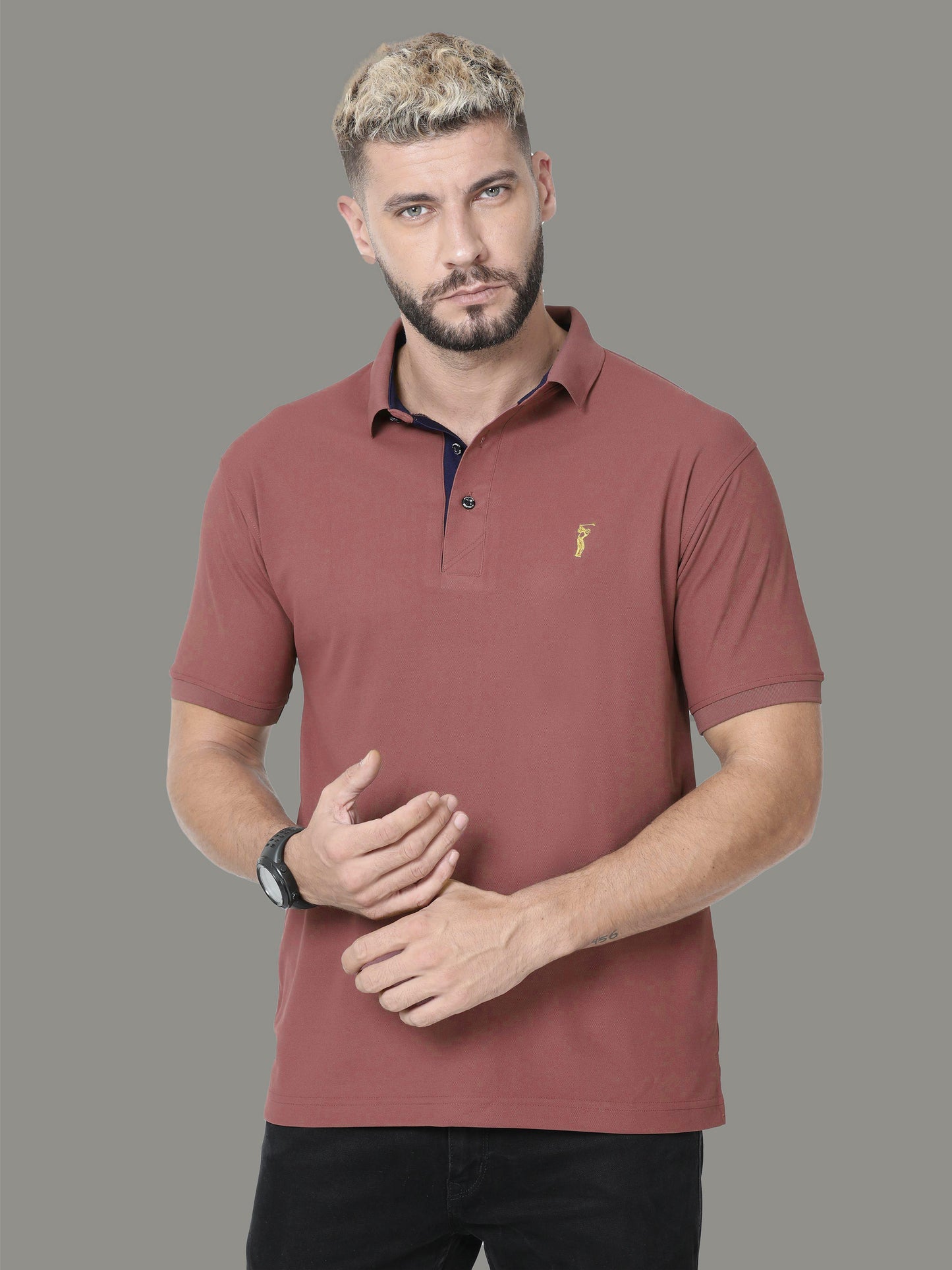 Mauve Premium Golf Polo T-Shirt