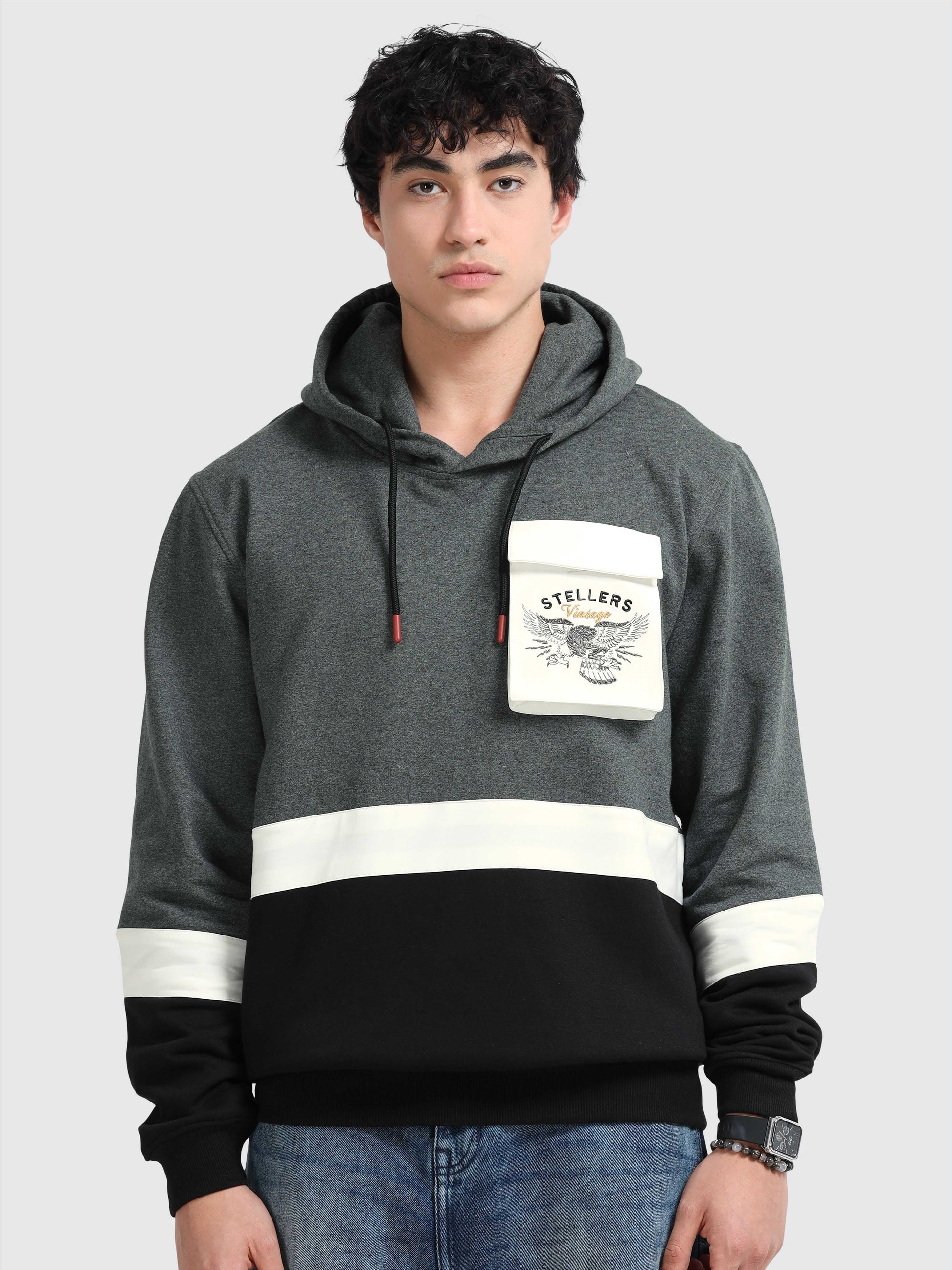 Color-Blocked Oversize Hoodies for Men