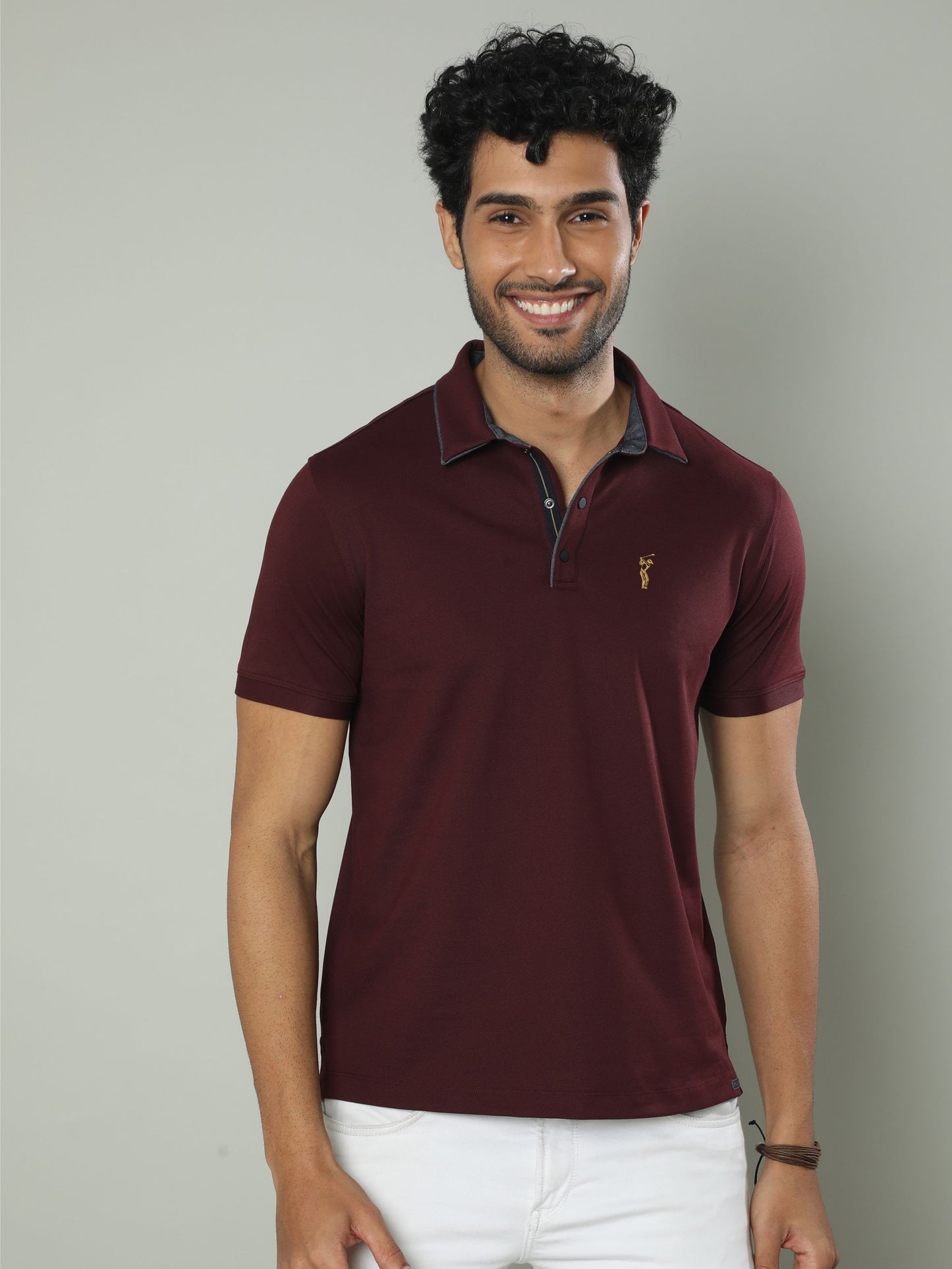 Wine Men Premium SoftBerry PQ Polo T-Shirt