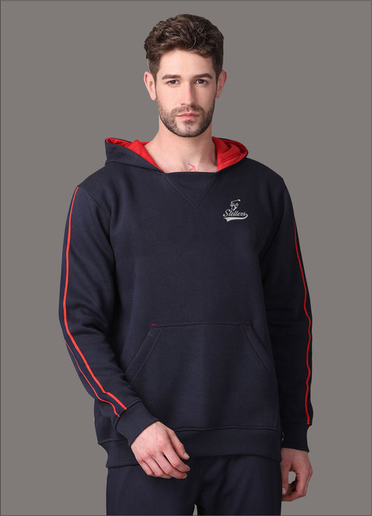 Navy Blue Zipper hoodies for men Online 