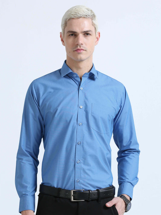 Blue Drap  Men's Premium Filla Fill Office Formals