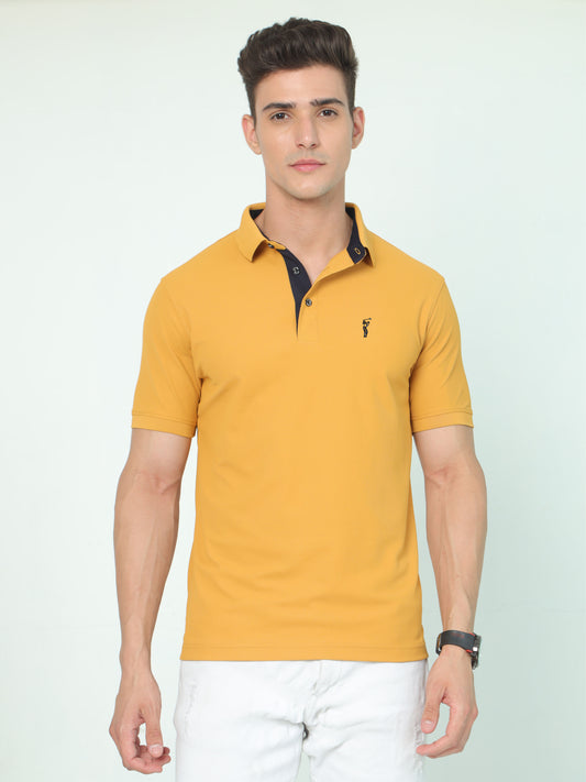 Mustard Polo T Shirt for Men