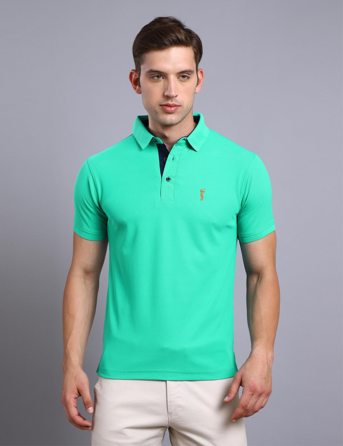 Simense Green Polo T Shirt for Men