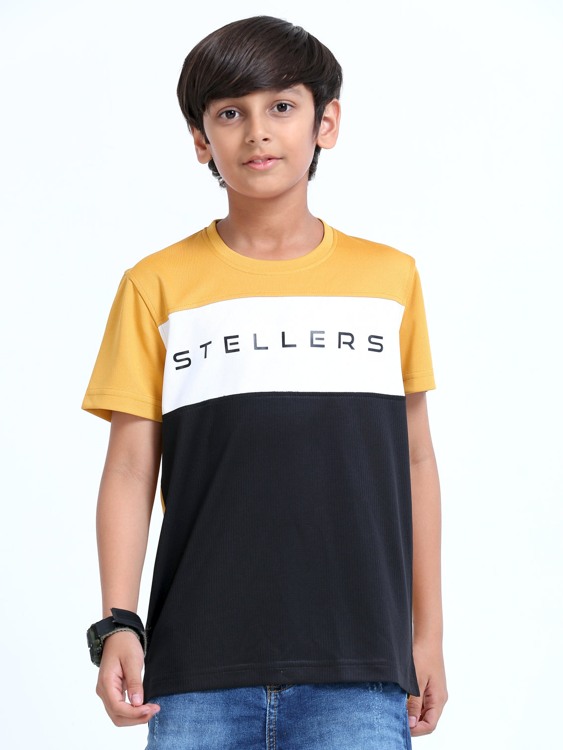 Black Center Panel T-Shirt