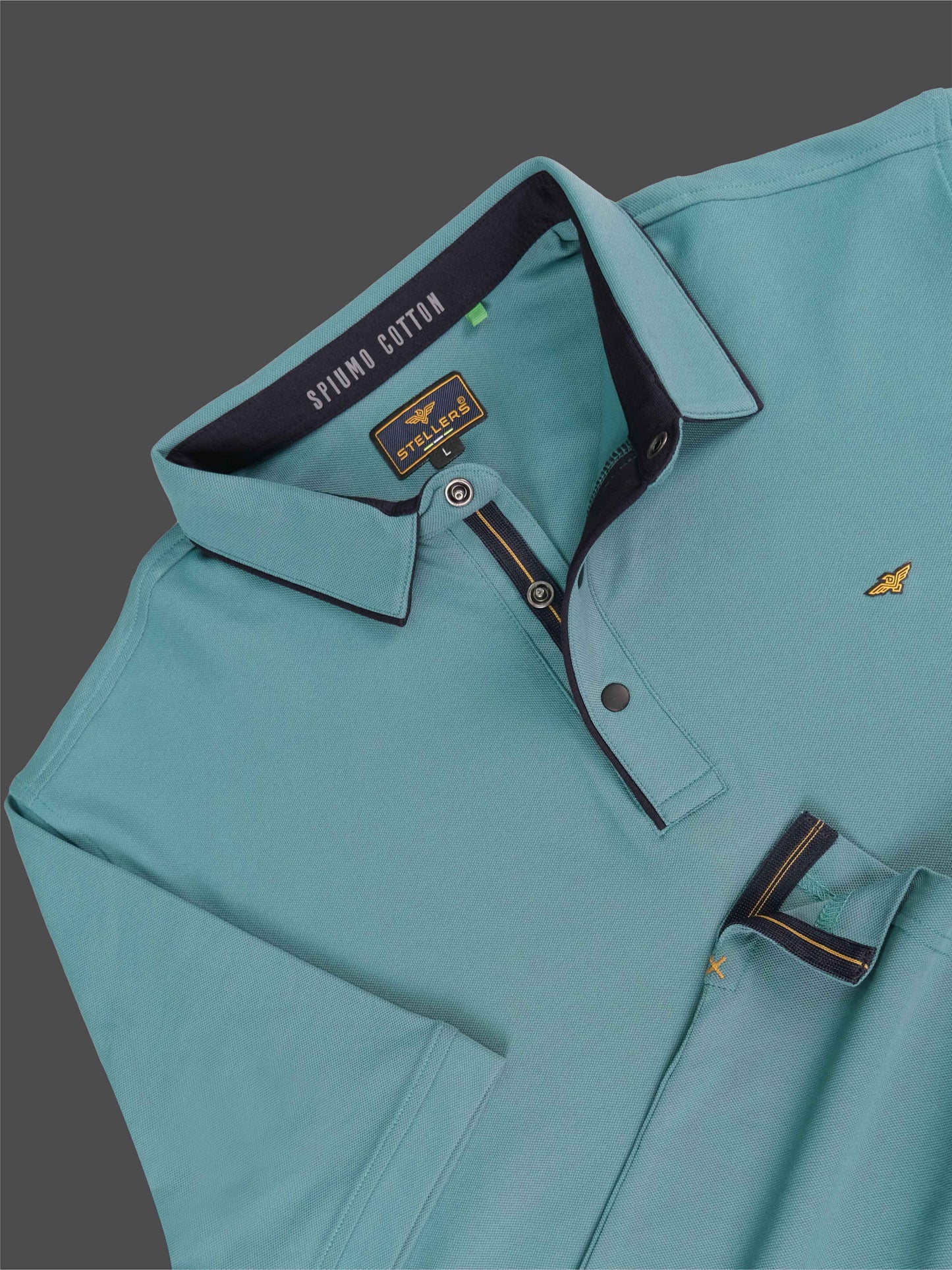 Nile Blue Men Premium SoftBerry PQ Polo T-Shirt