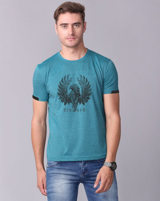 Jade Green Men's Cotton Crew Neck T-Shirt 