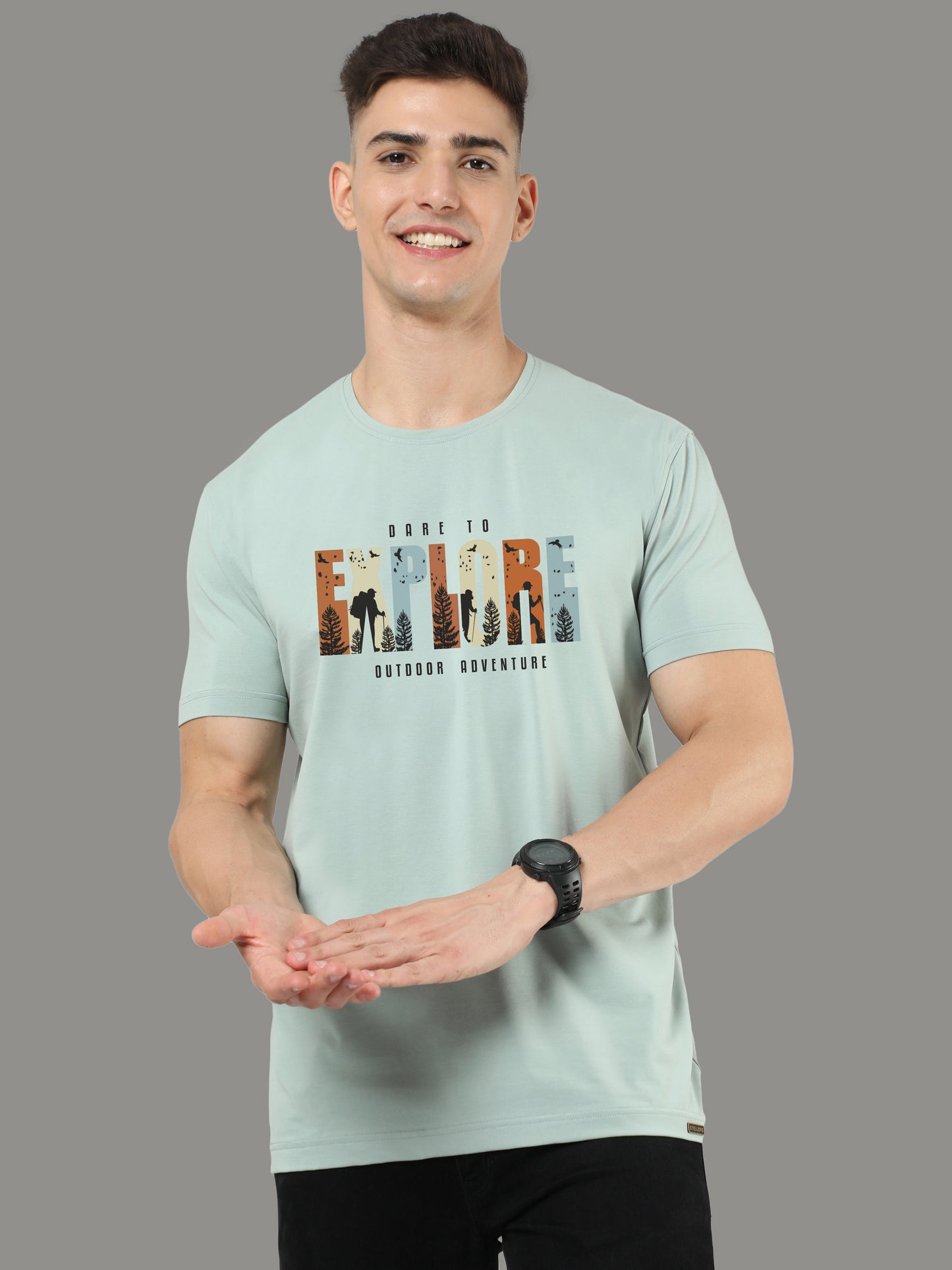 Ocean Green Men’s Round Neck T Shirts