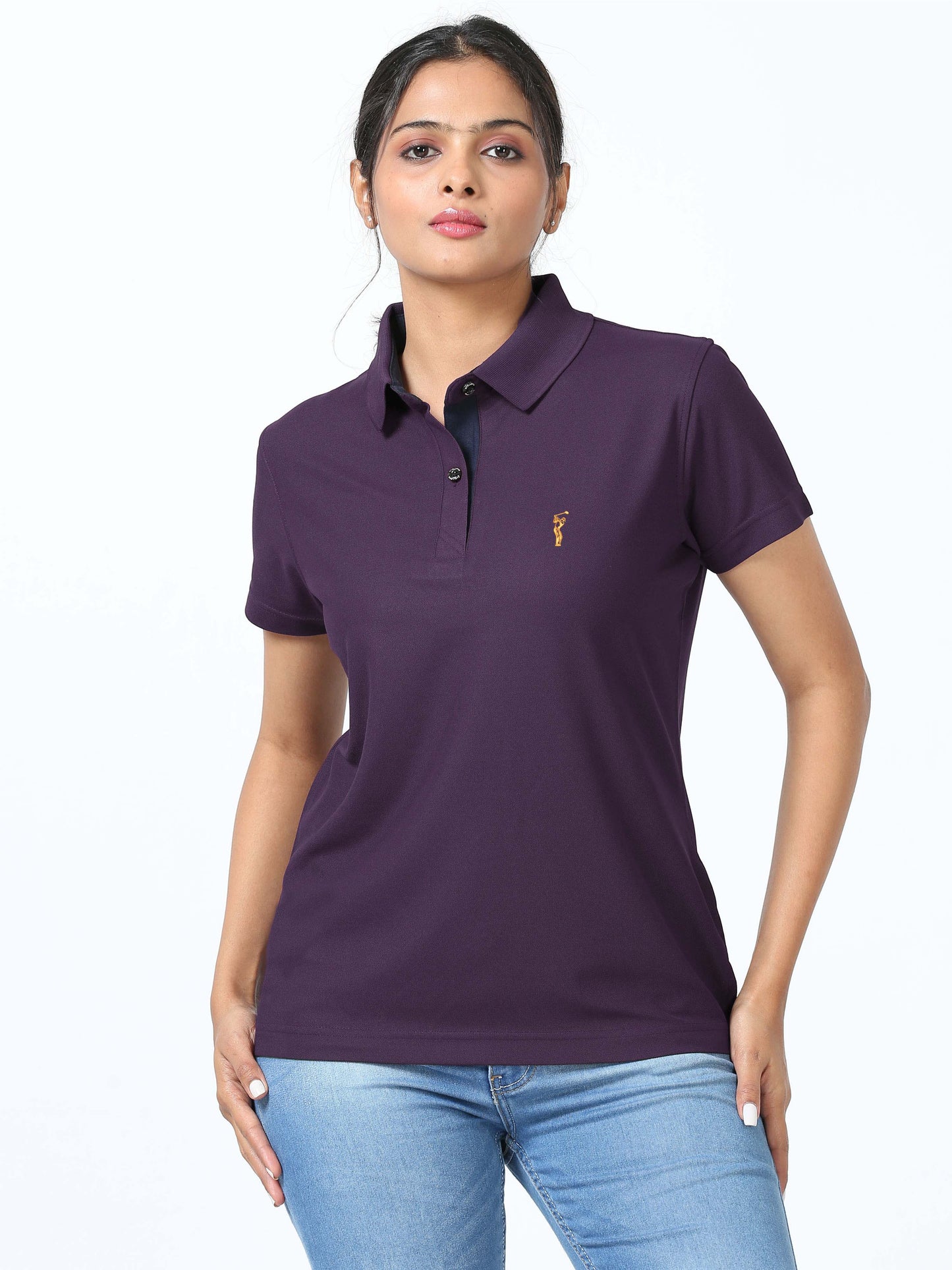 Black Currant Women's Premium Golf Polo T-Shirt