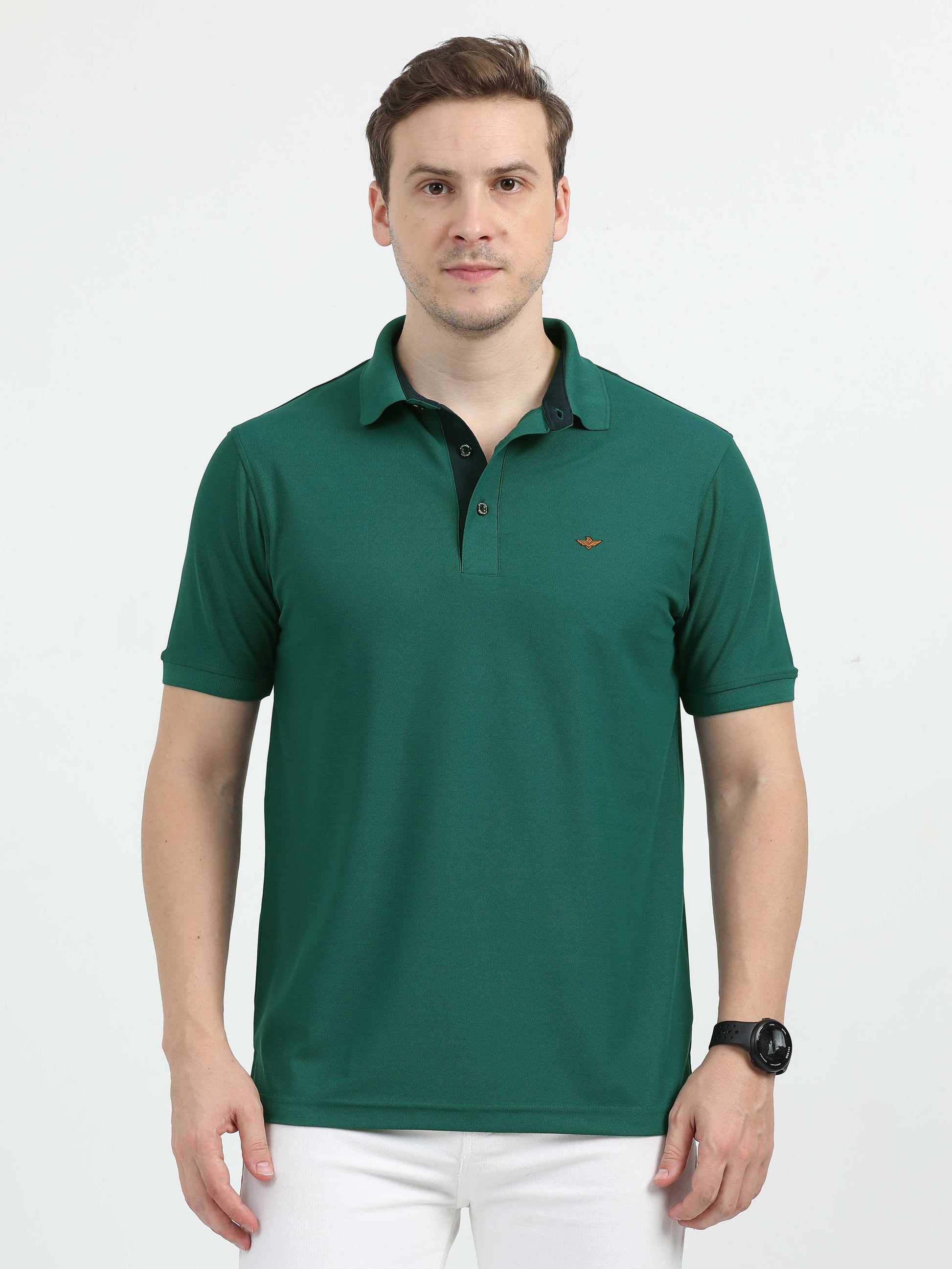 Teal Green Premium Polo T Shirt for Men