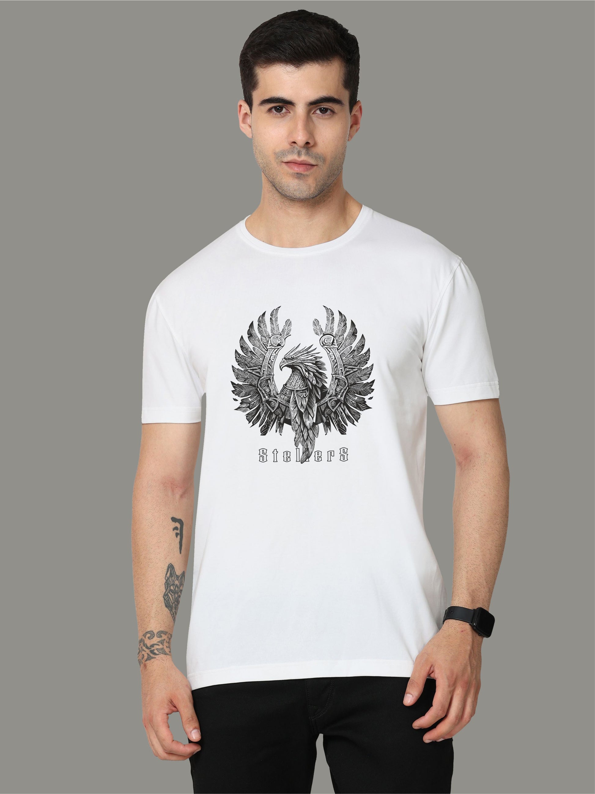 White Warrior Men’s Crew Neck T Shirt