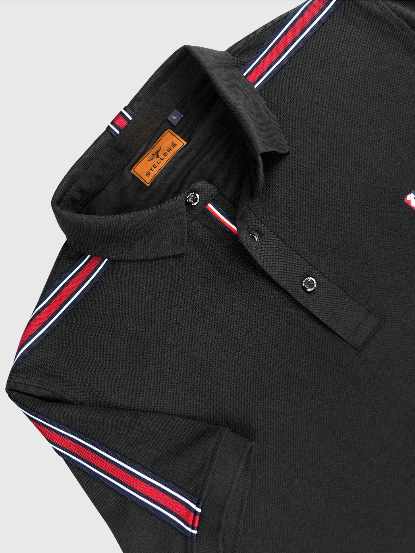 Men Black Solid Premium Cotton Polo T-shirt  | Stretchable   |  Feather touch feel  |  Sustainable  |  Breathable | Light Weight
