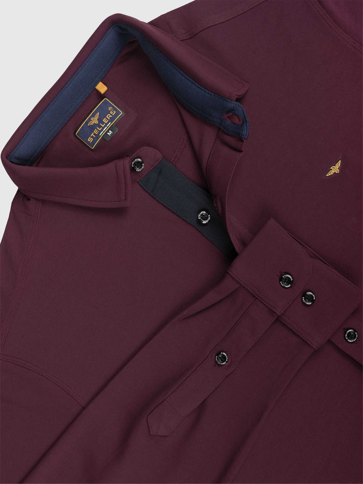 Wine Men's Premium Nano-Dry Shirt | Stretchable | Wrinkle-Resistant |