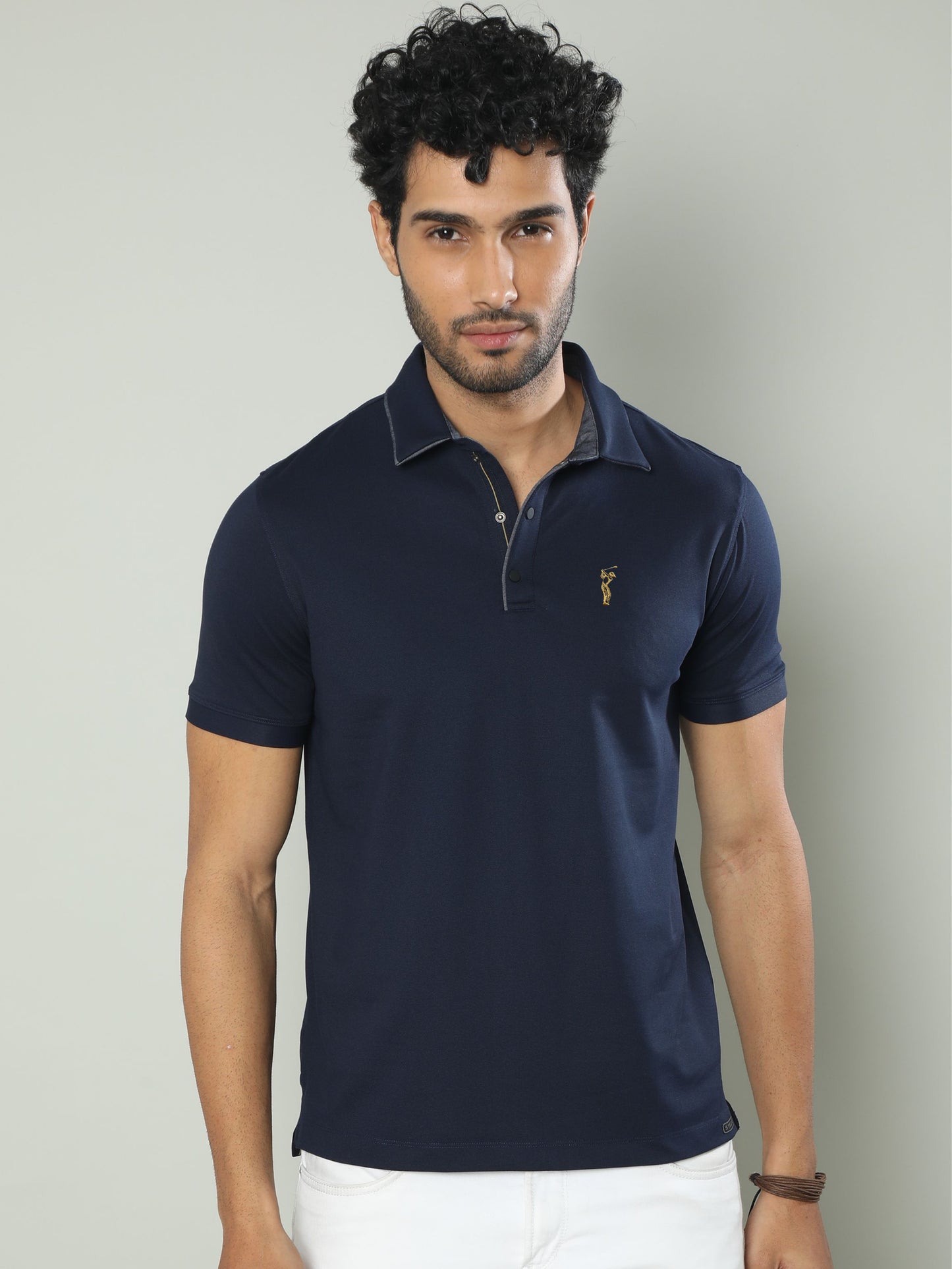 Navy Blue Men Premium SoftBerry PQ Polo T-Shirt