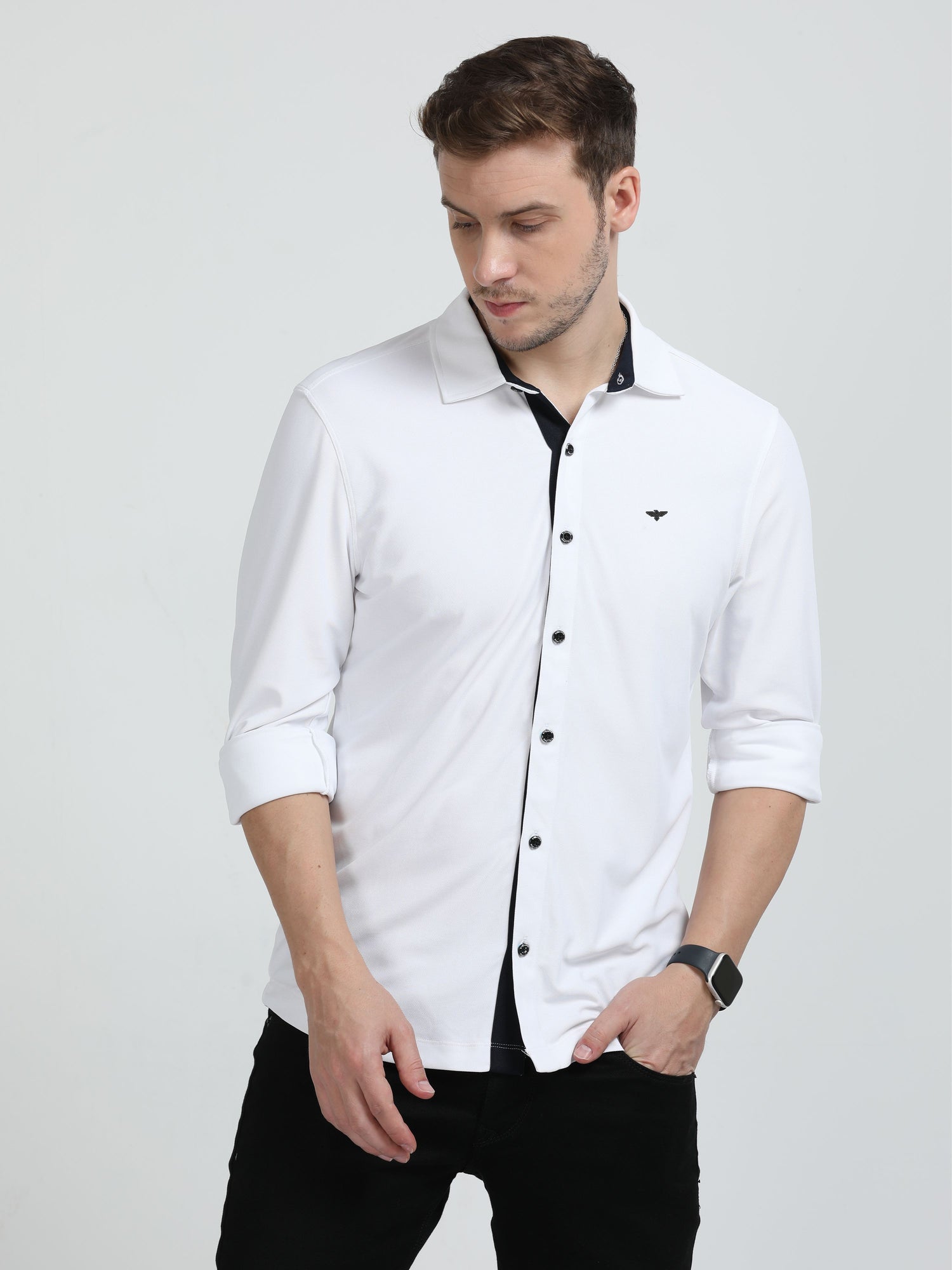 White Men's Casual Shirts -Nano Dry Shirt