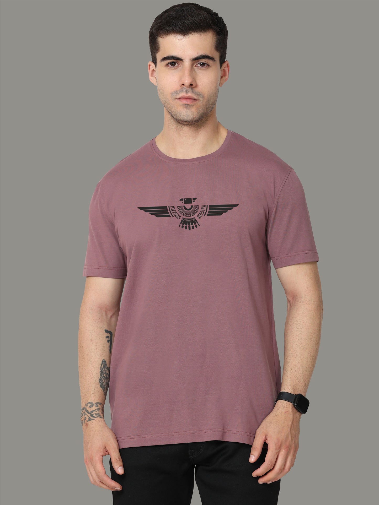 Grape Men's Crew Neck T-Shirts Tribal