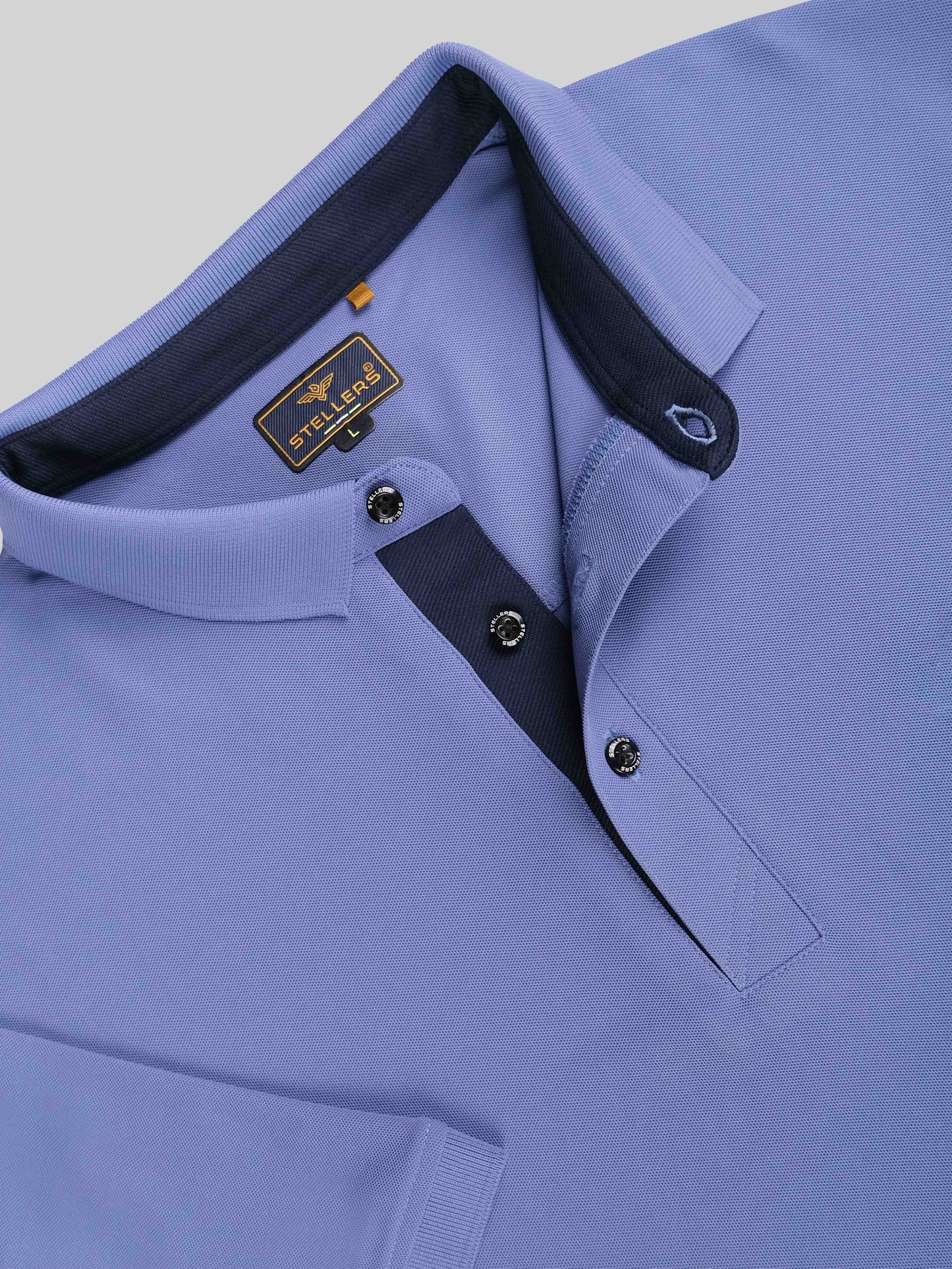 Men's Purple Blue Premium Polo T-Shirt | Wrinkle-Free | Quick Dry | Stretchable |  Odour-Free | UV Protected