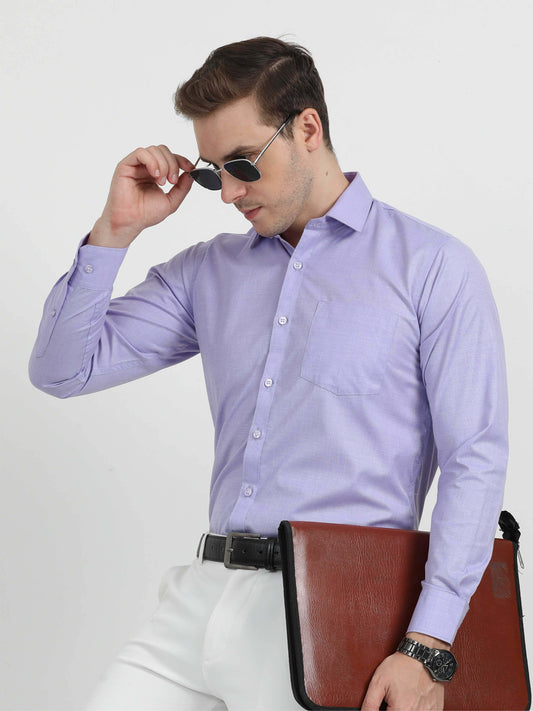 Purple  Men's Premium Filla Fill Office Formals