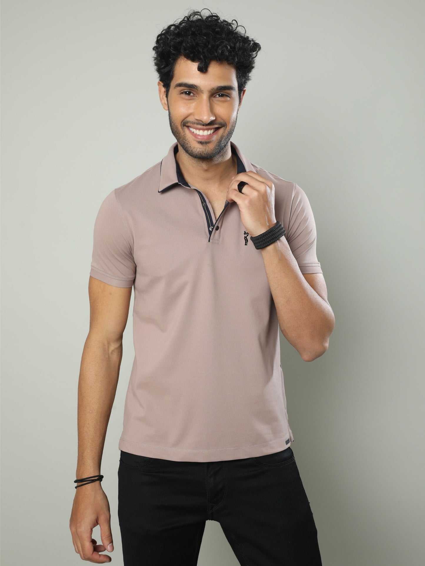 Shadow Grey Men Premium SoftBerry PQ Polo T-Shirt