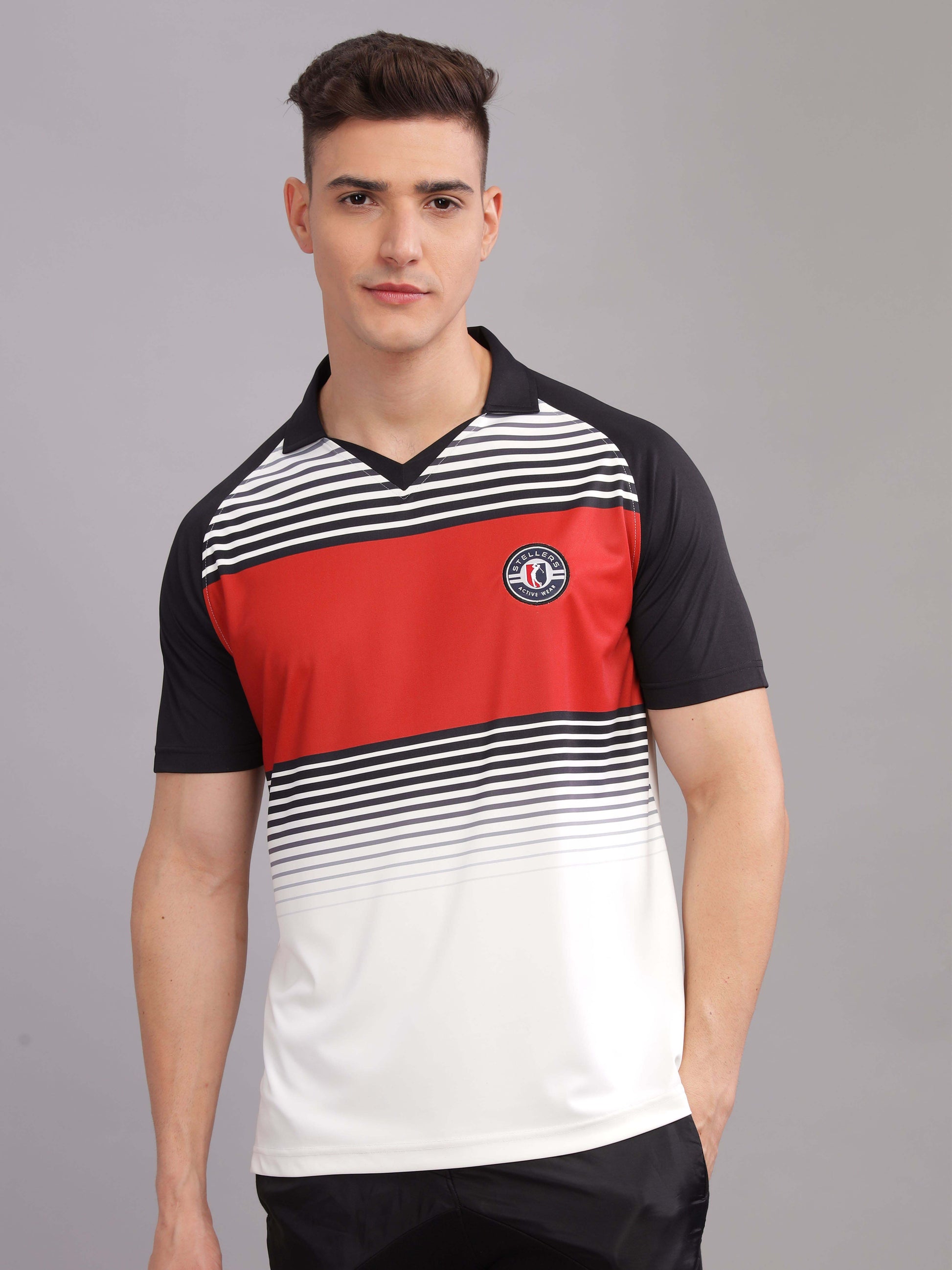 Red Regular Fit Men's Active Wear T Shirt