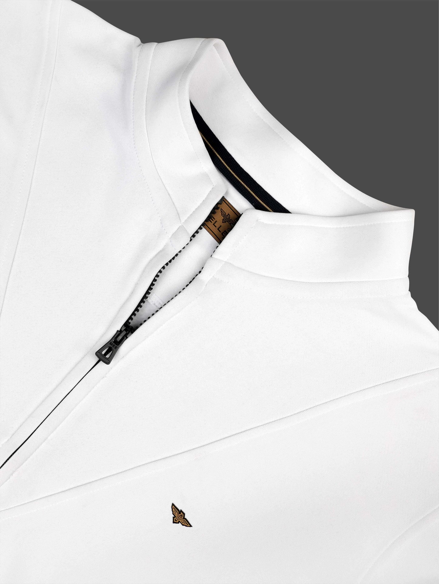 Unisex Half Zipper Sweatshirts - White | Regular Fit | Feather Touch Feel | Warm |