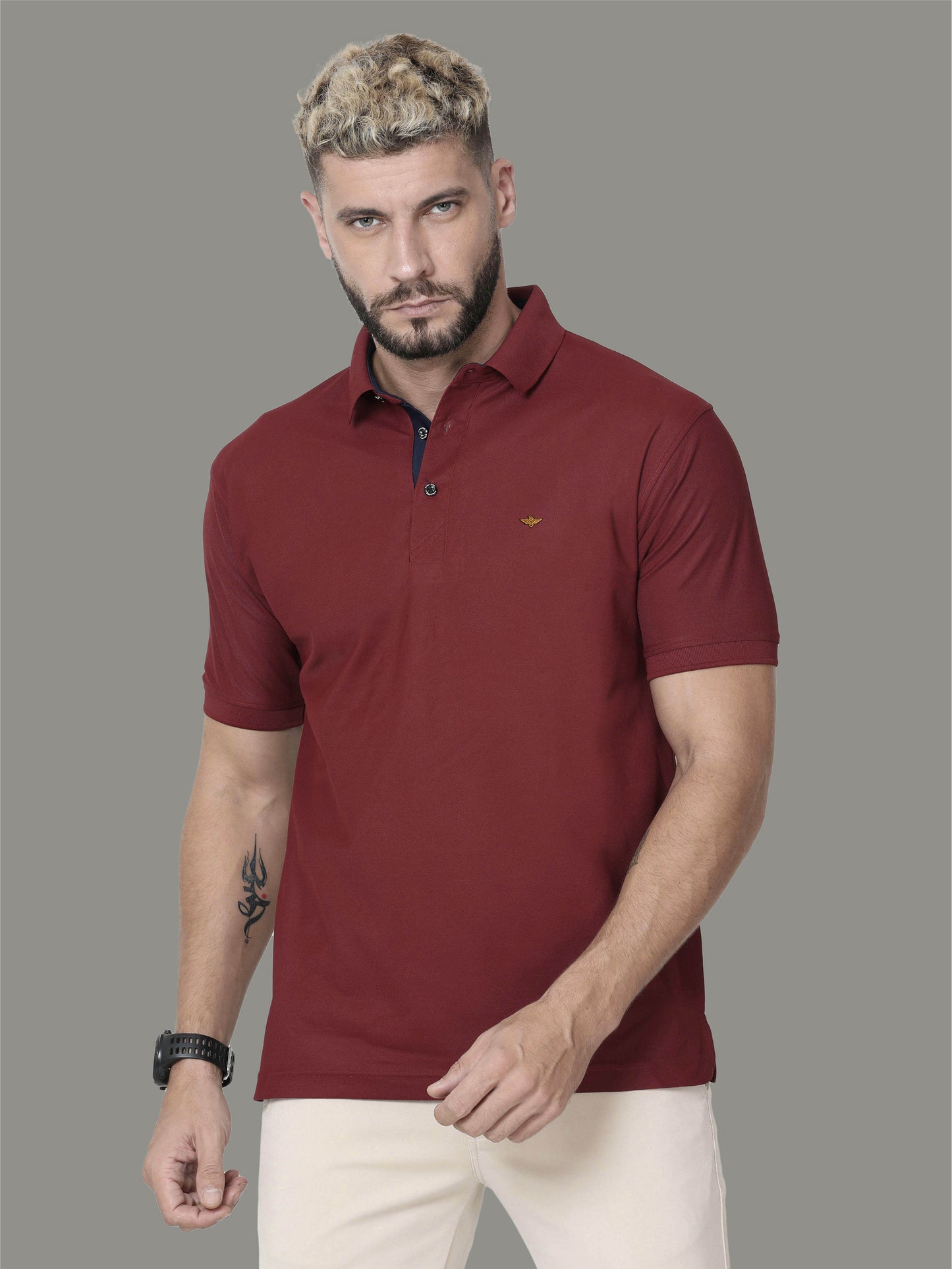 Maroon Premium Polo T Shirt for Men