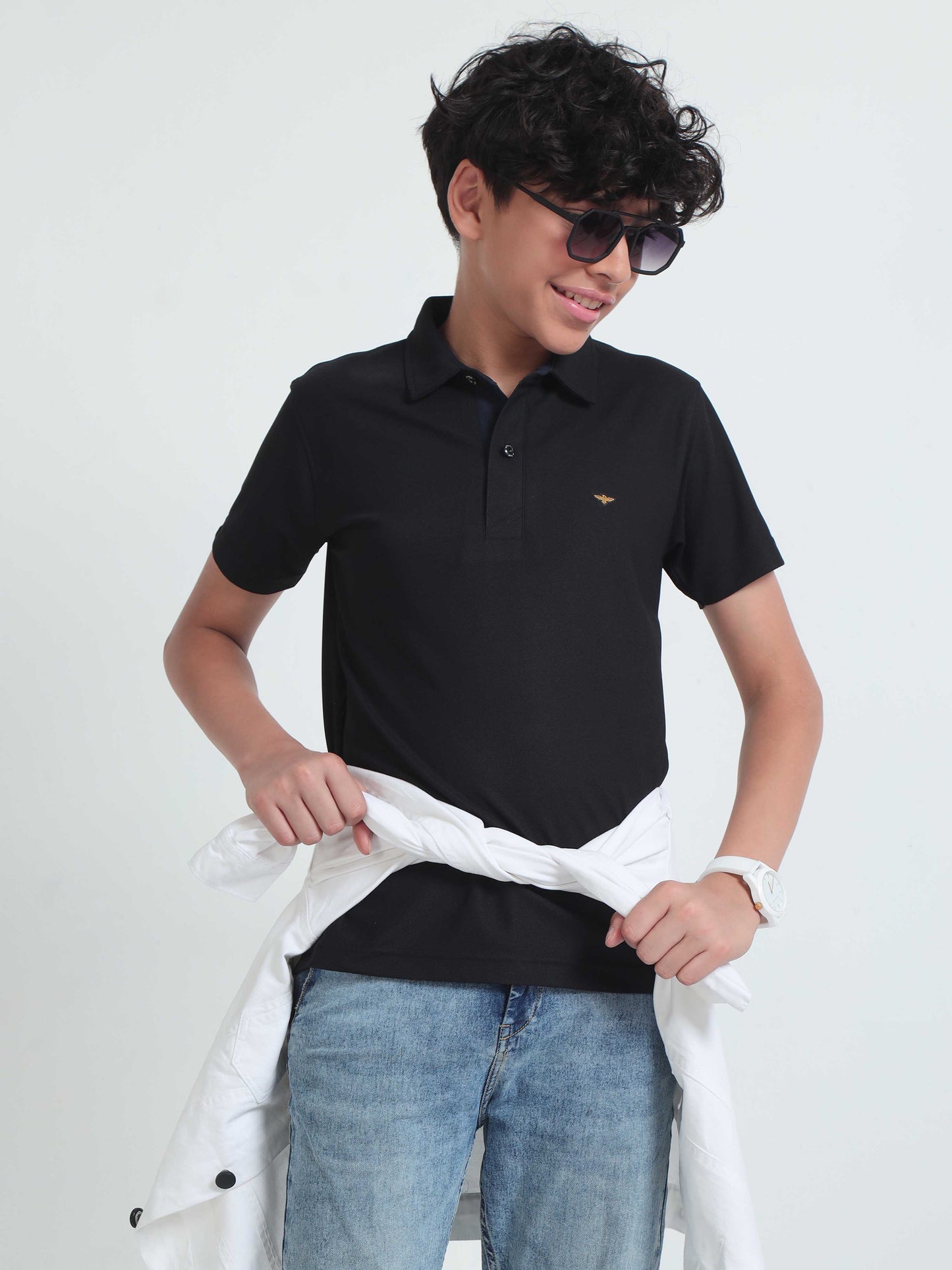 Black Boy's Premium Polo T-Shirts