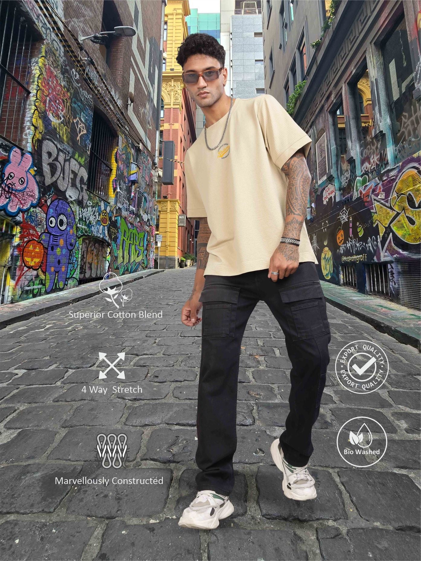 Beige Men’s Oversize T Shirt