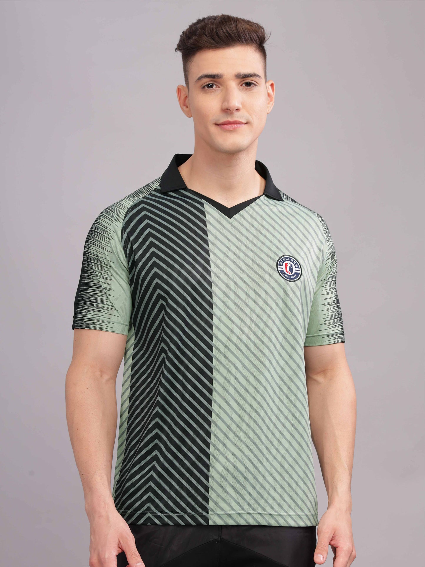 Green Men’s Printed Active Wear T Shirts for Men