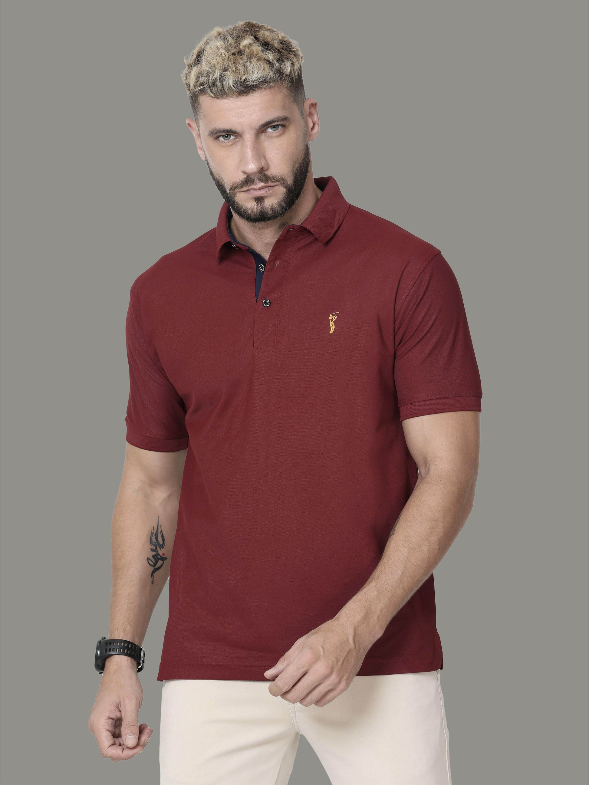 Marron Polo T Shirt for Men