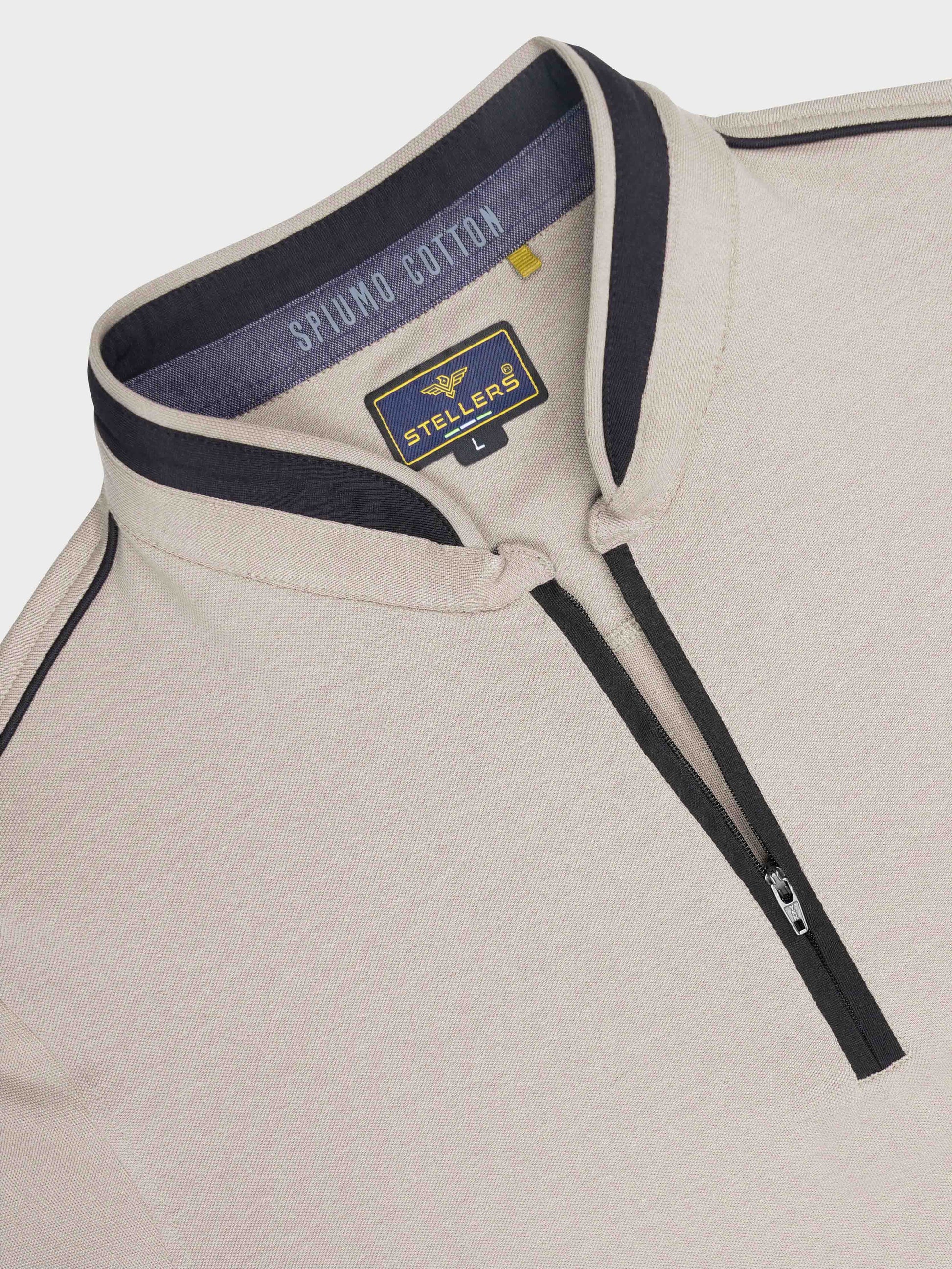 Shadow grey Full Sleeve Polo T Shirt for Men