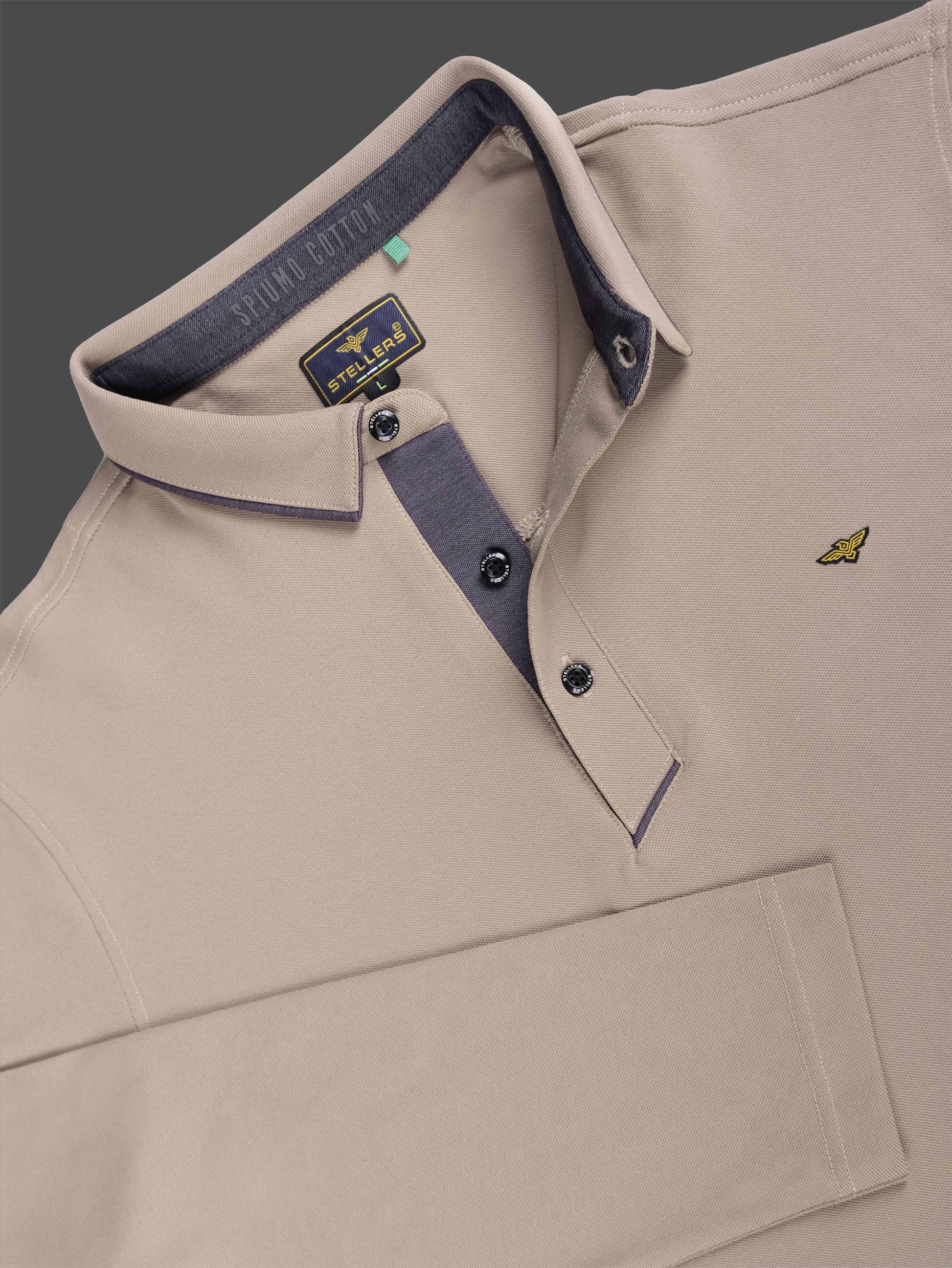 Moose Grey Soft Berry PQ  Full Sleeve T Shirt For Men 