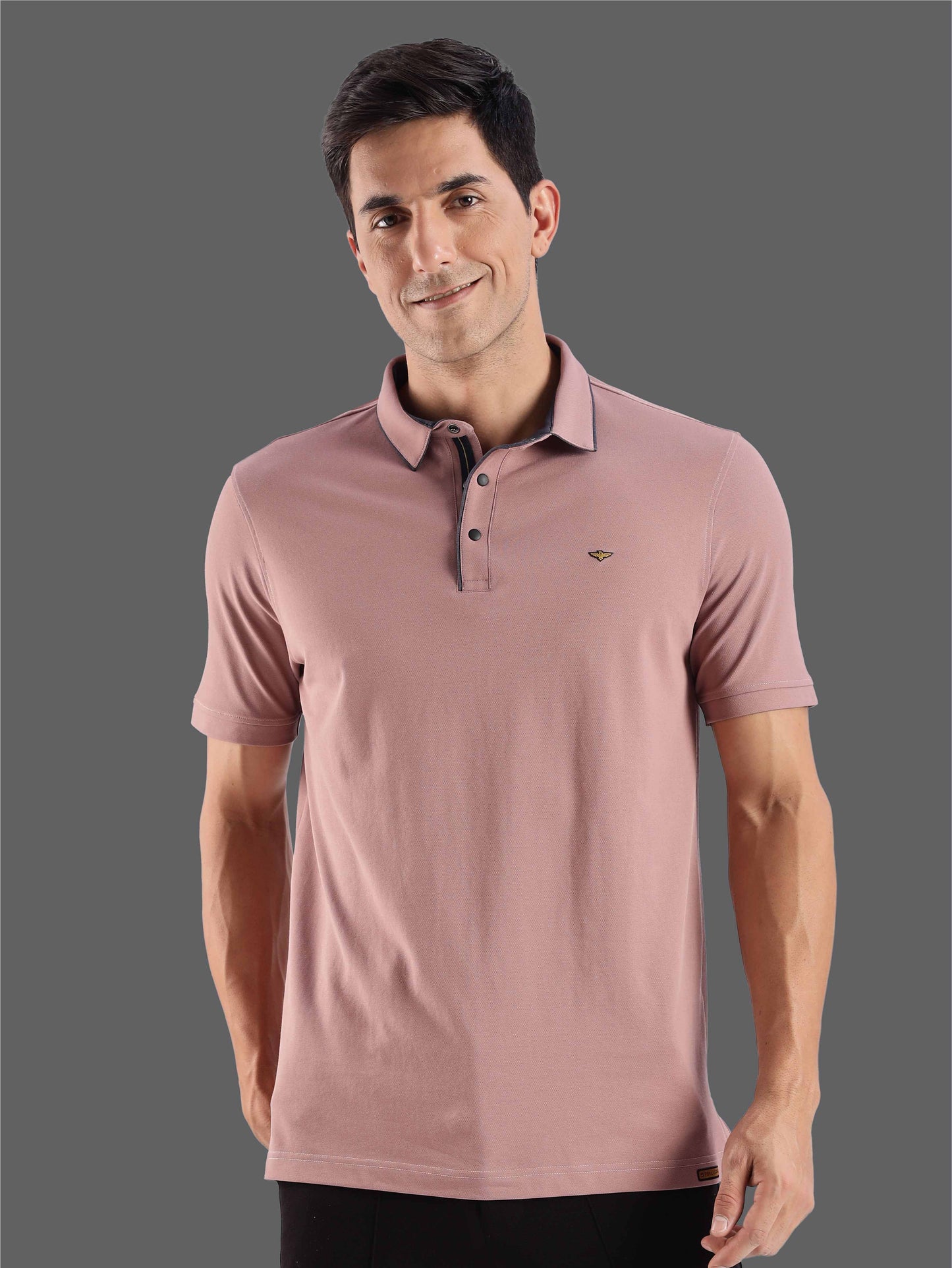 Mauve Men Premium SoftBerry PQ Polo T-Shirt