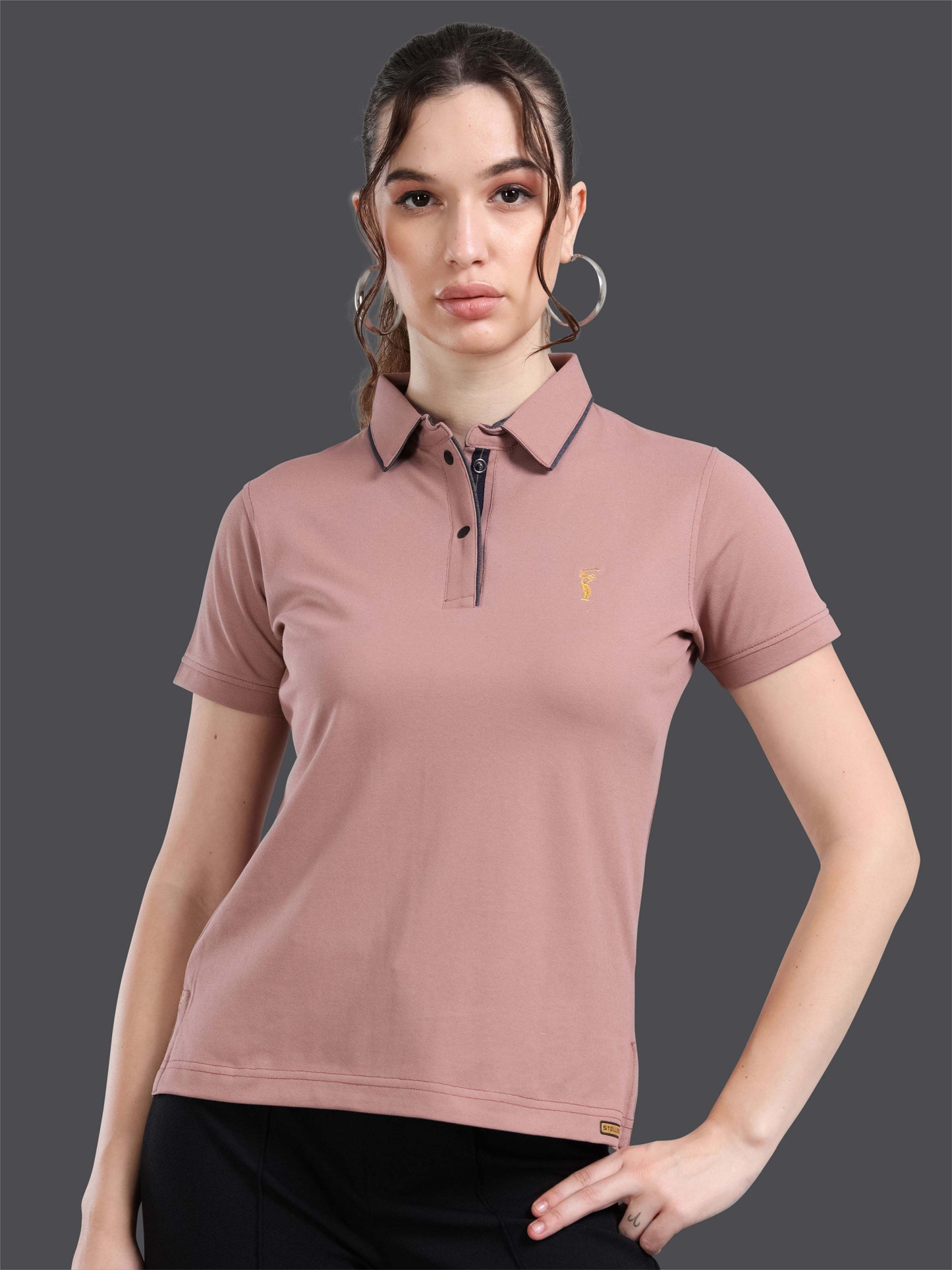 Mauve Women Premium SoftBerry PQ Polo T-Shirt