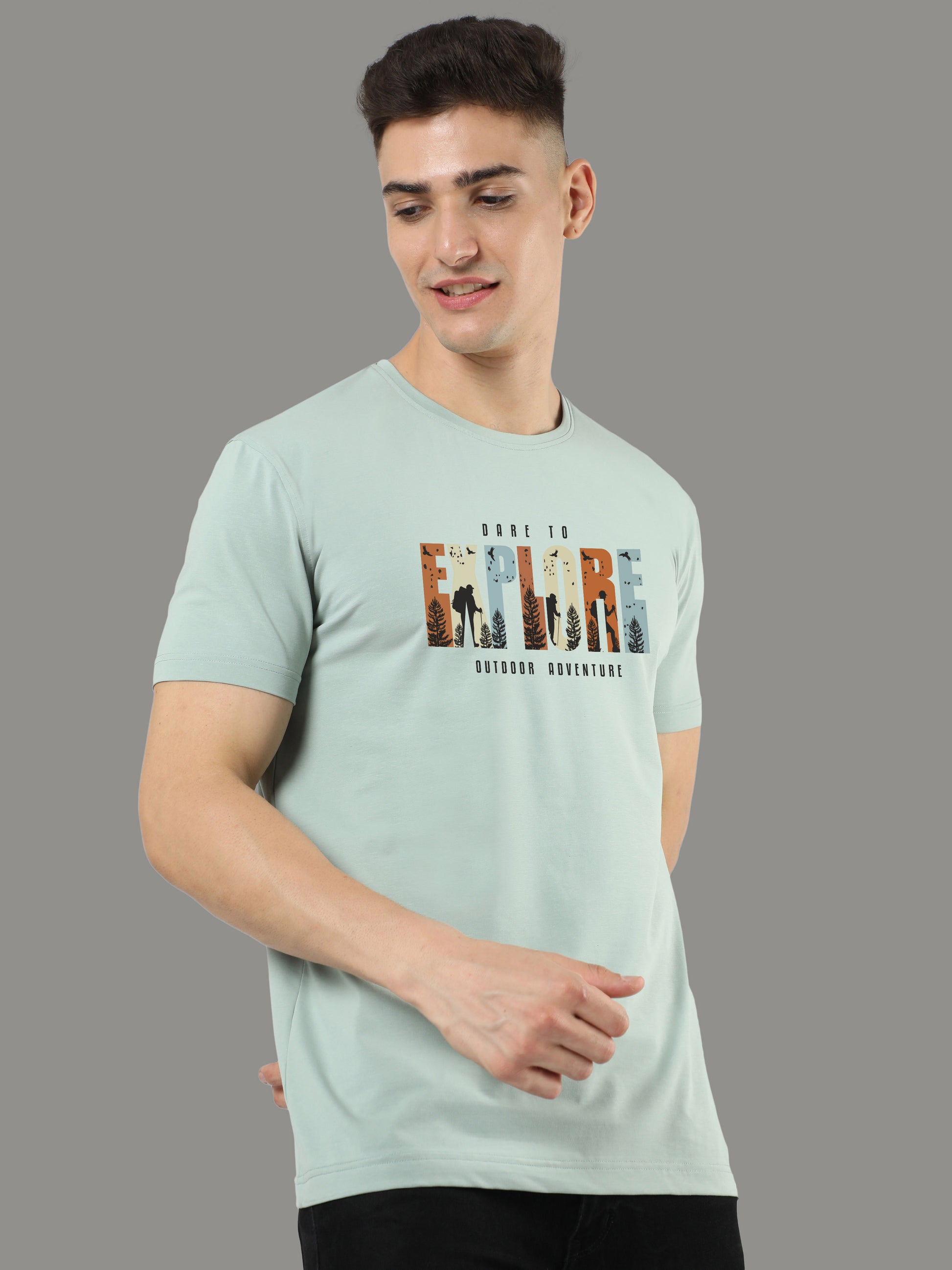 Ocean Green Men’s Round Neck T Shirts