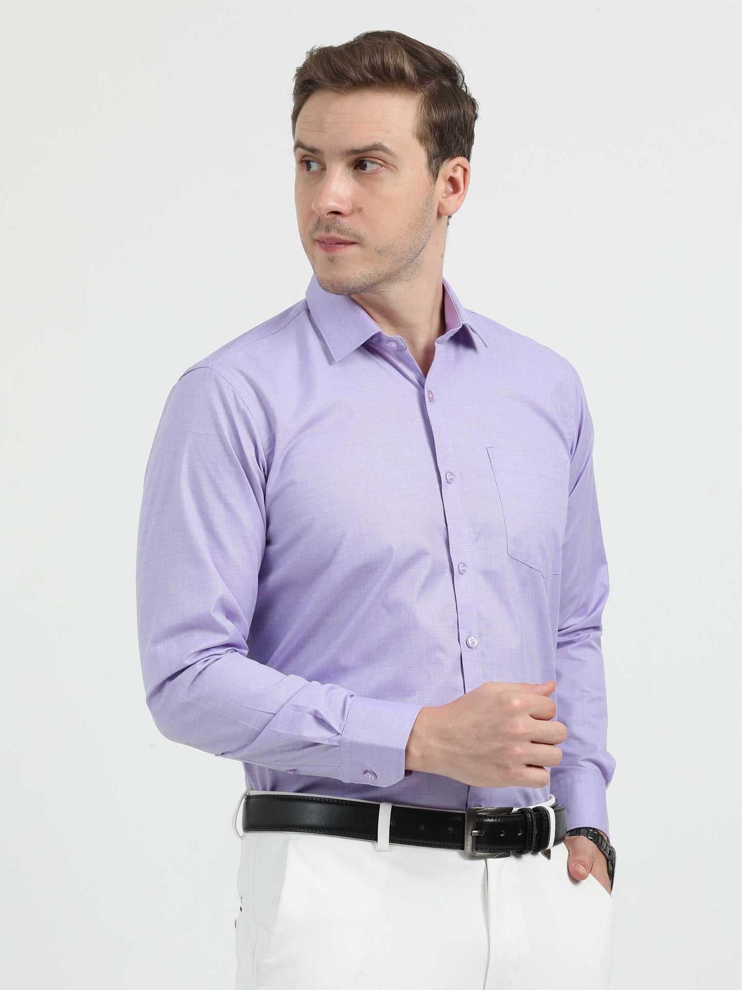 Purple  Men's Premium Filla Fill Office Formals