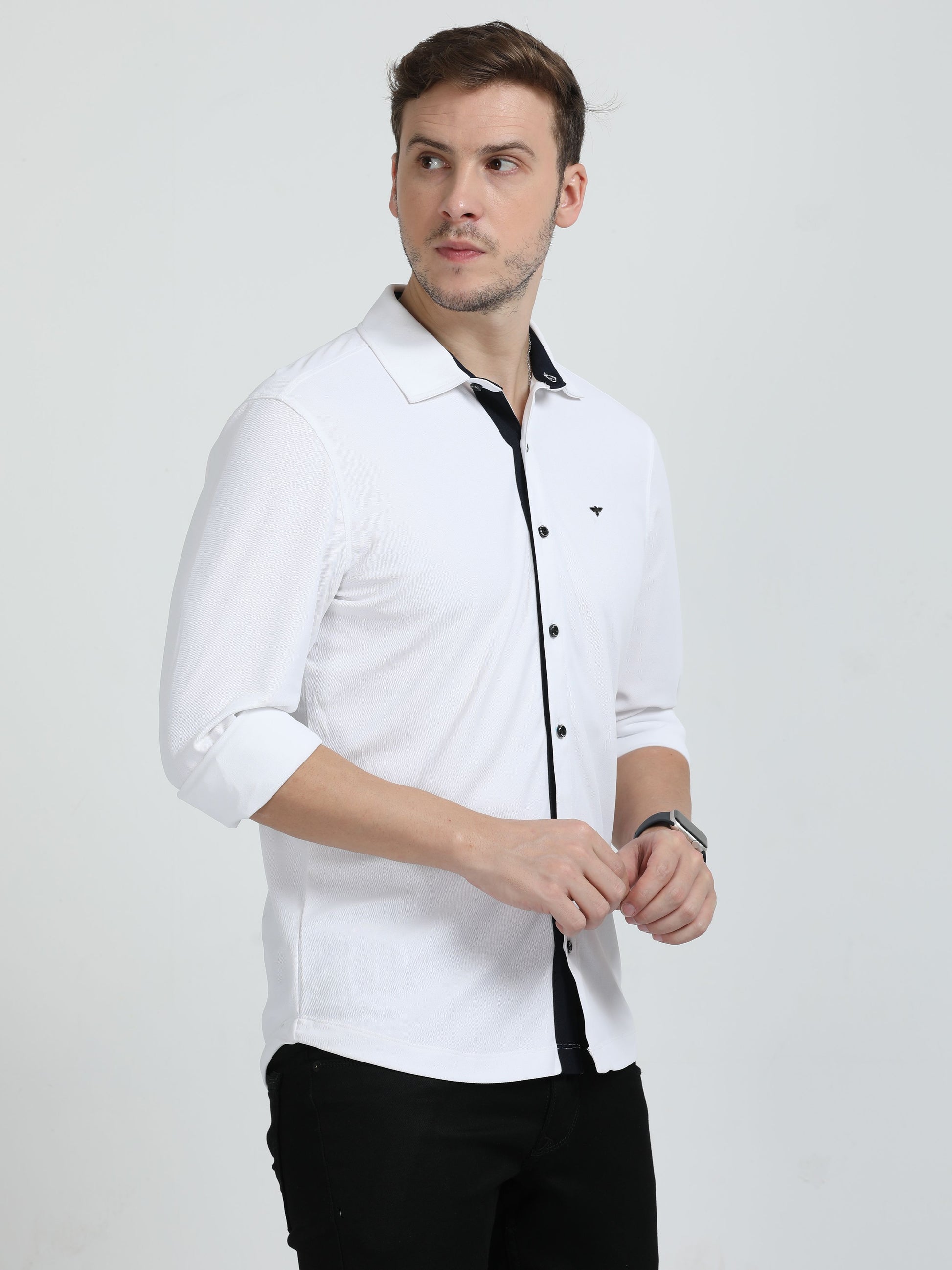 White Men's Casual Shirts -Nano Dry Shirt