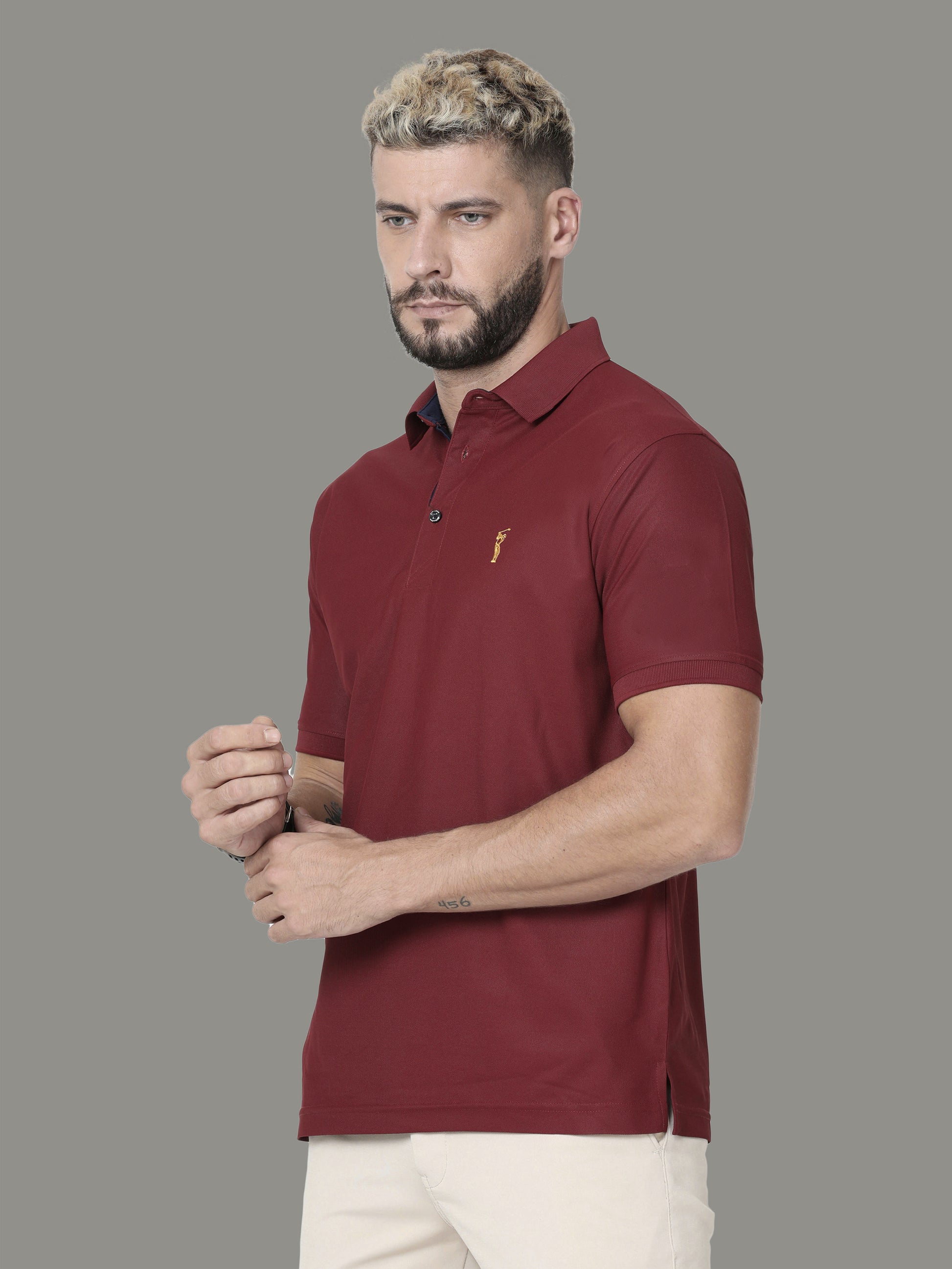 Marron Polo T Shirt for Men