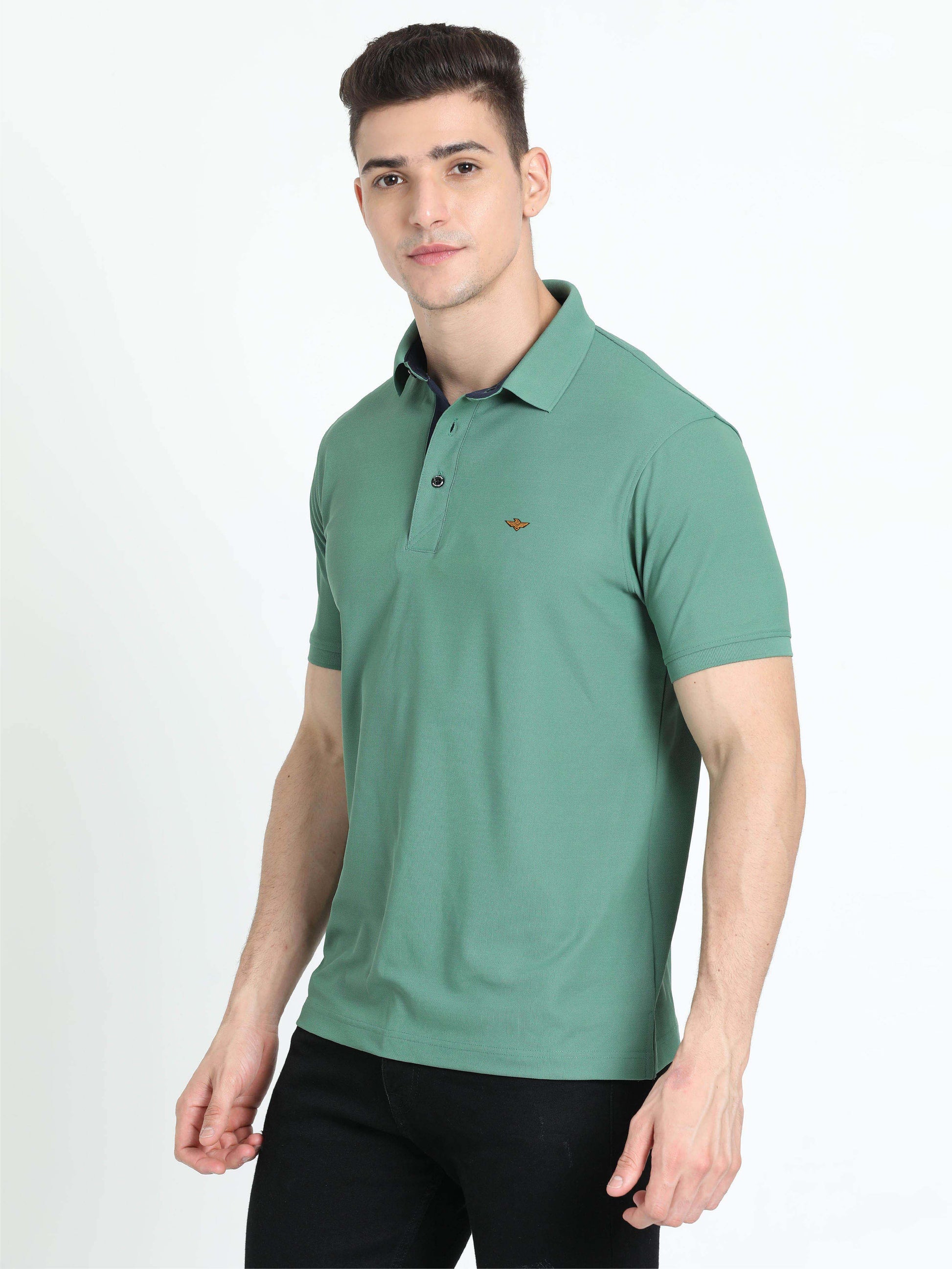 Men’s Apple Green Premium Polo T Shirt