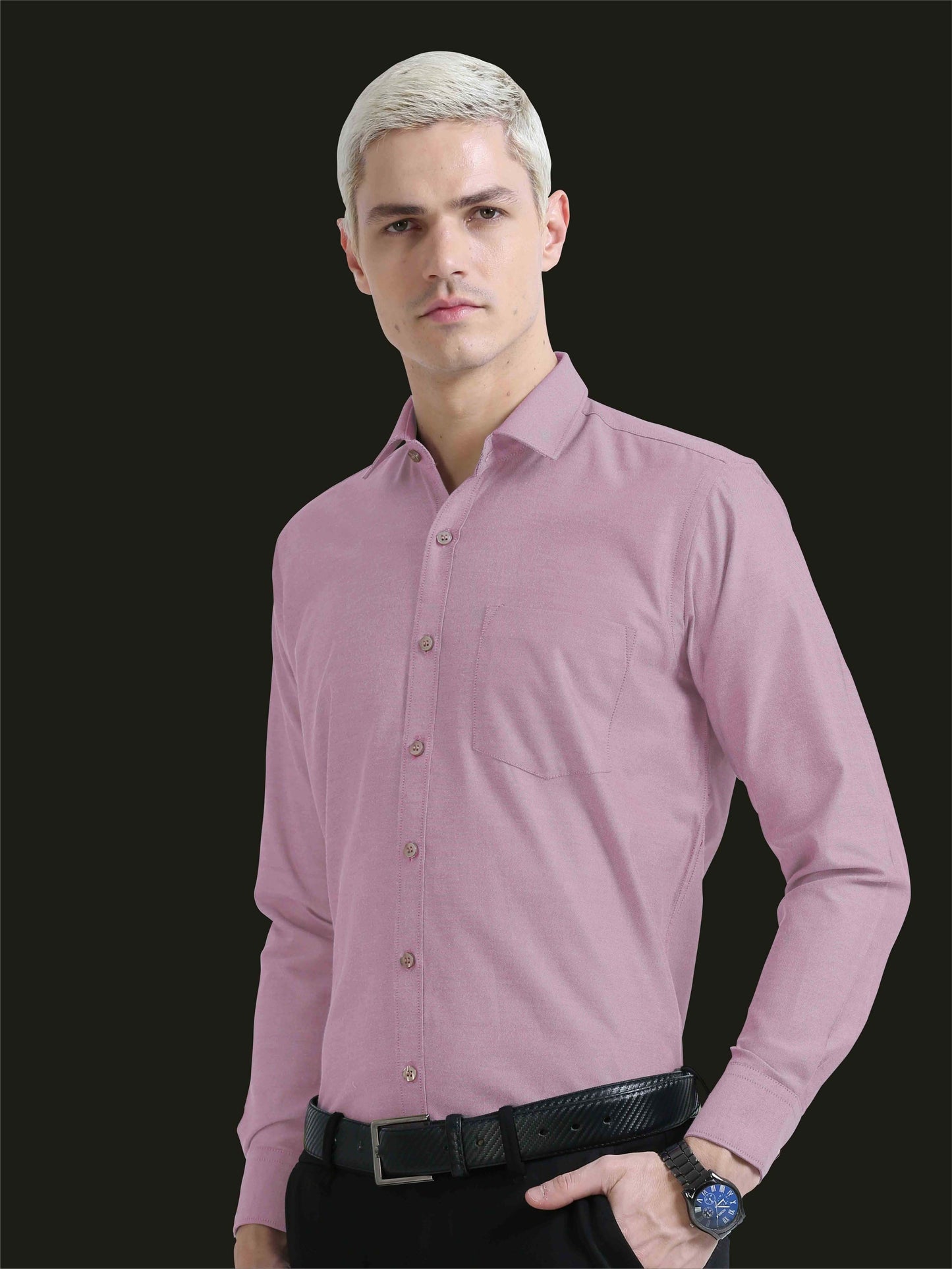 Pink Oxford Formal Shirts for Men