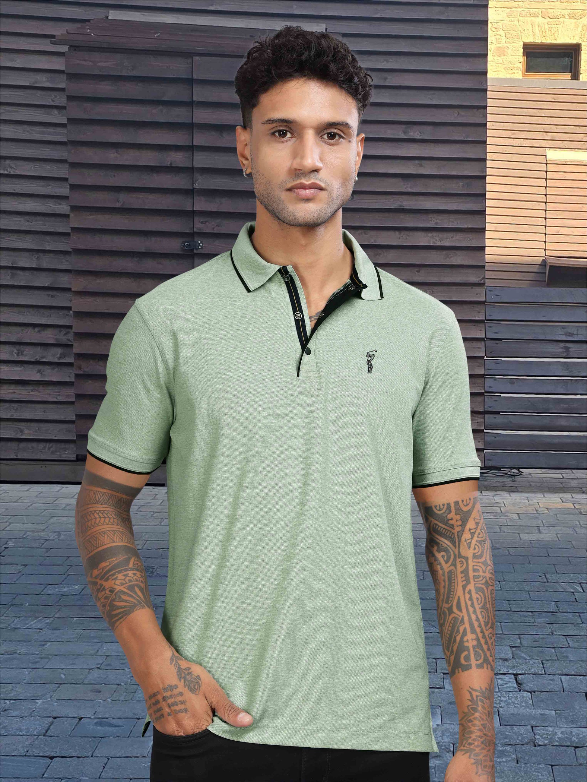 Ocean Milange Men's Tipping Polo T Shirt