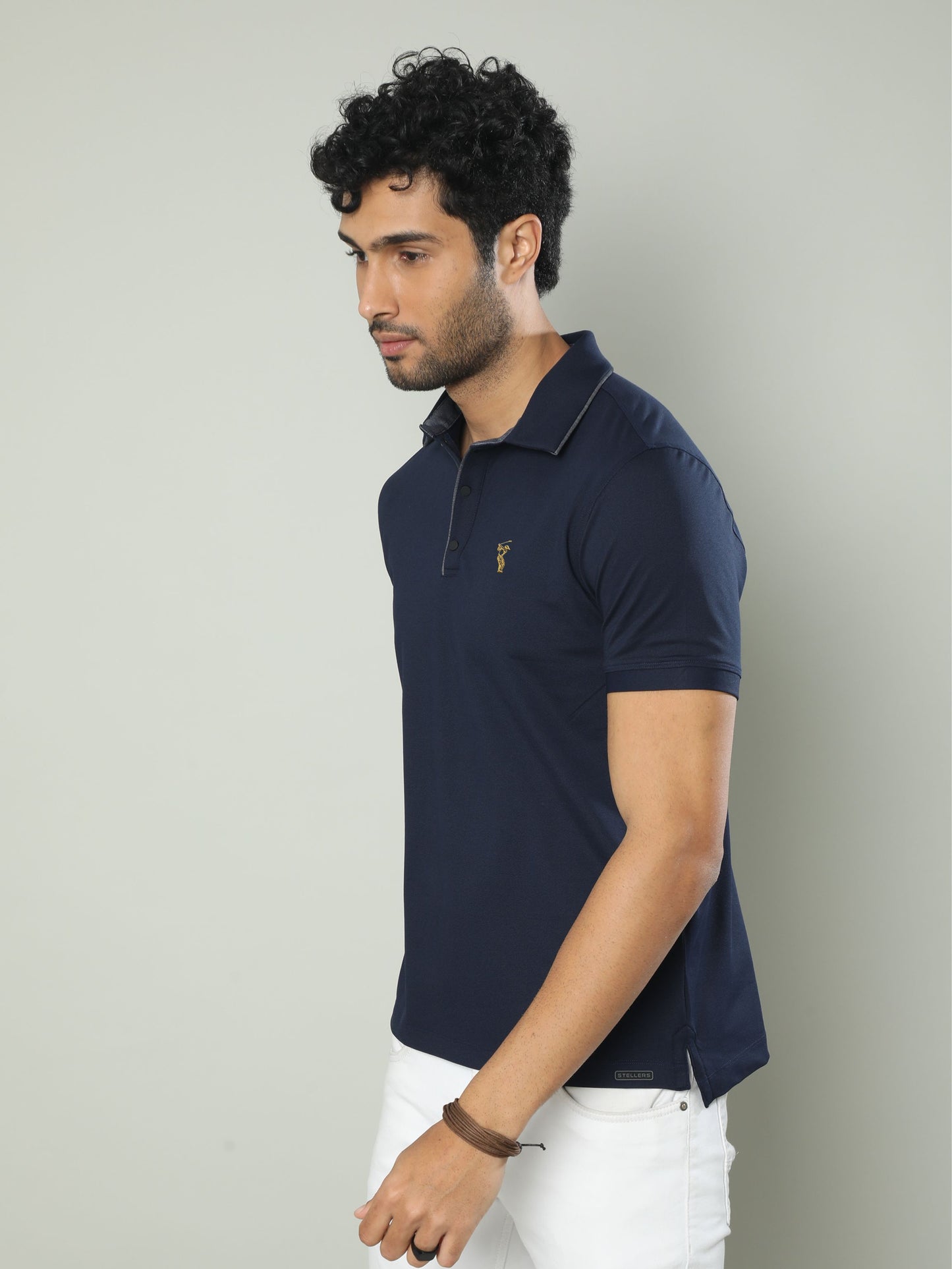 Navy Blue Men Premium SoftBerry PQ Polo T-Shirt