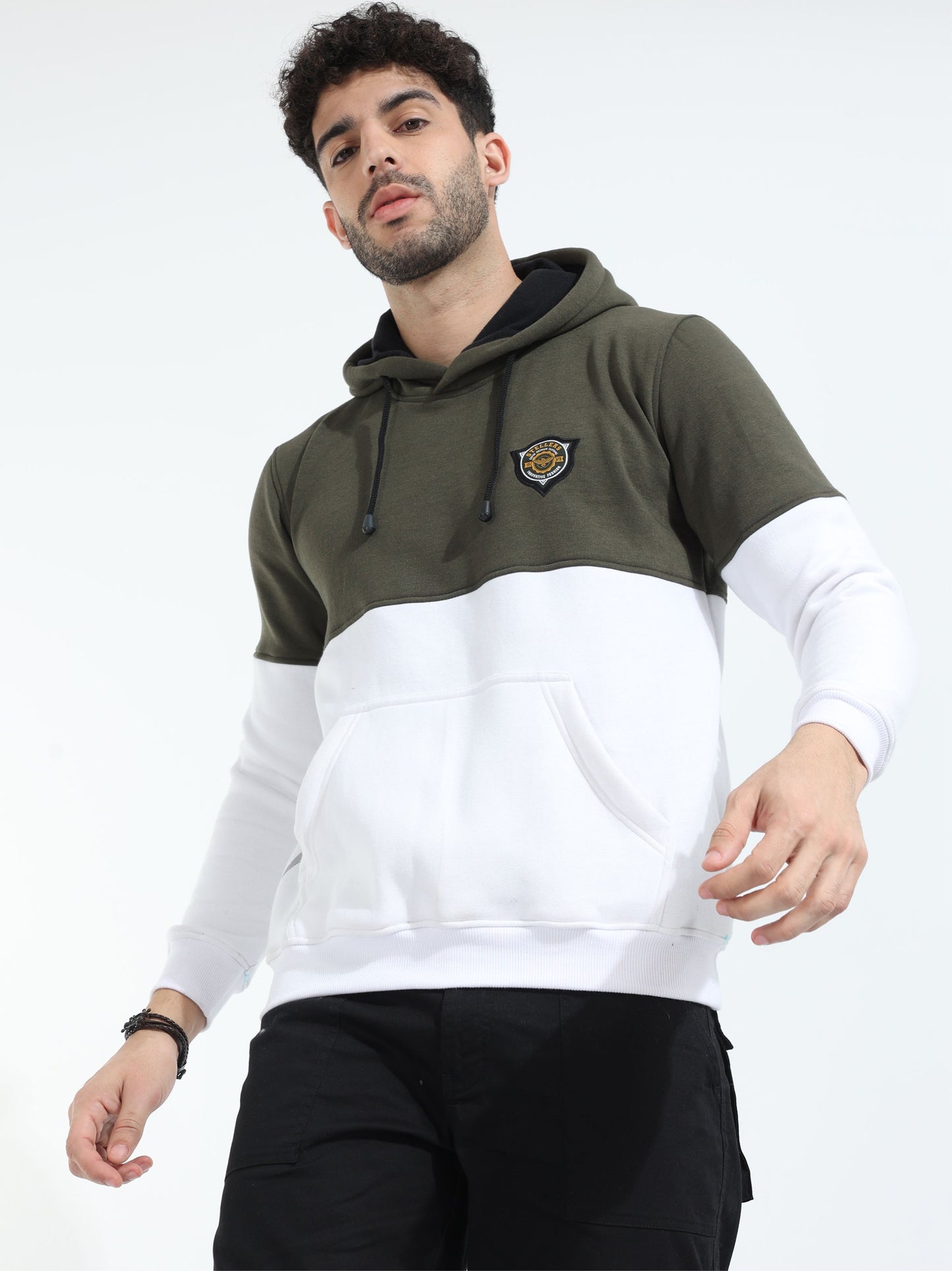 Olive Green Men's Premium Sweatshirt