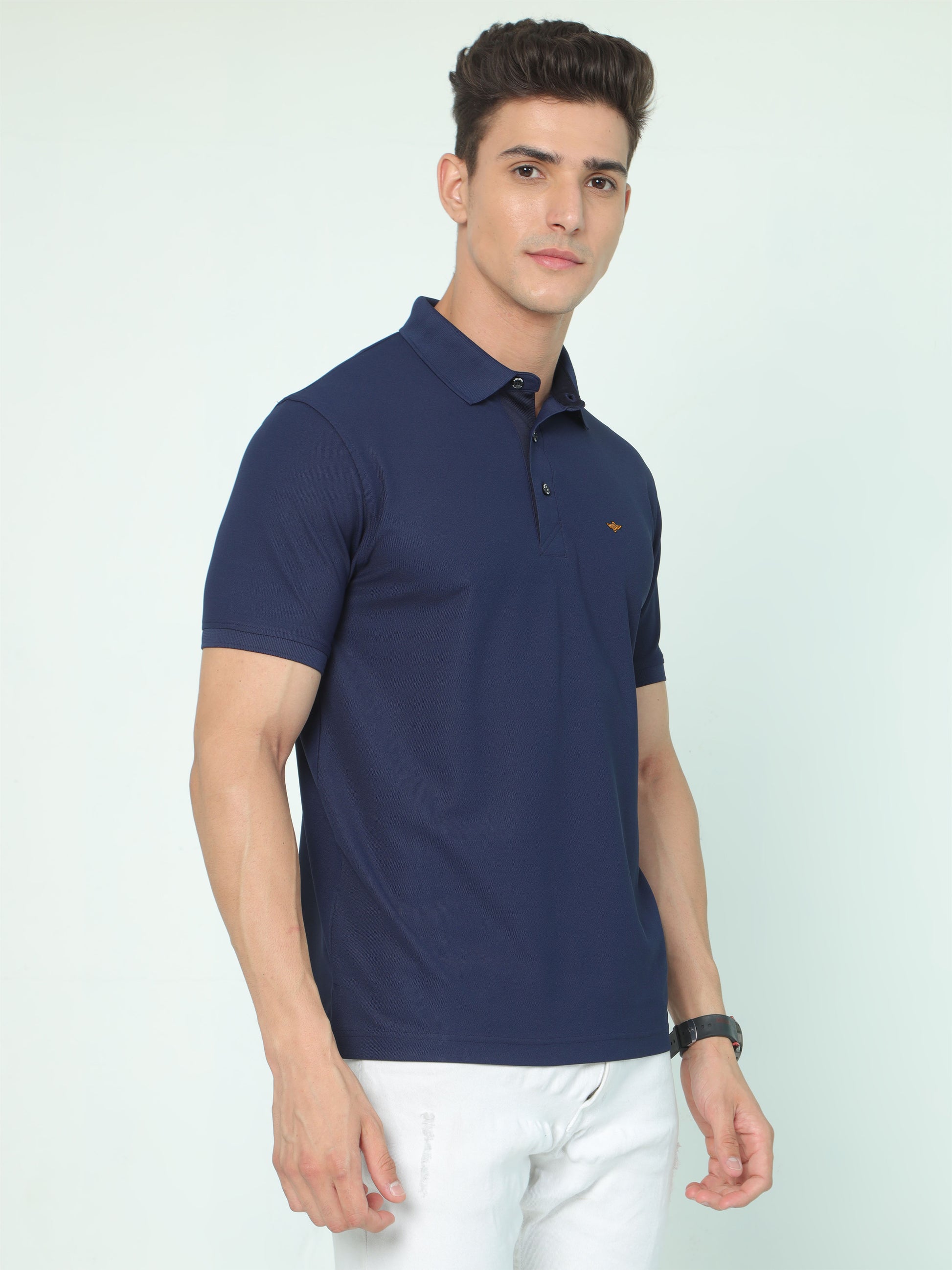 Navy Blue Premium Polo T Shirt for Men
