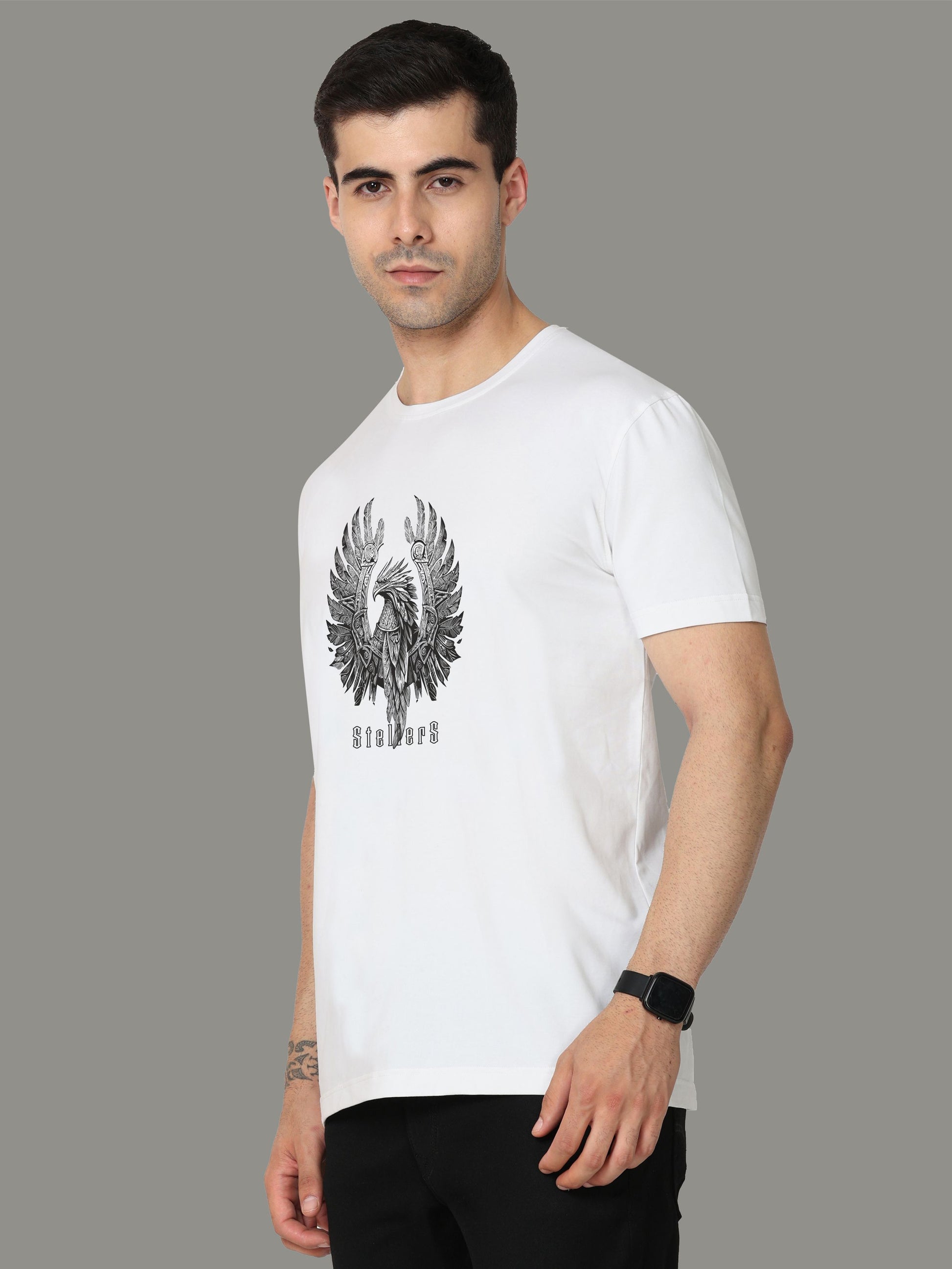 White Warrior Men’s Crew Neck T Shirt
